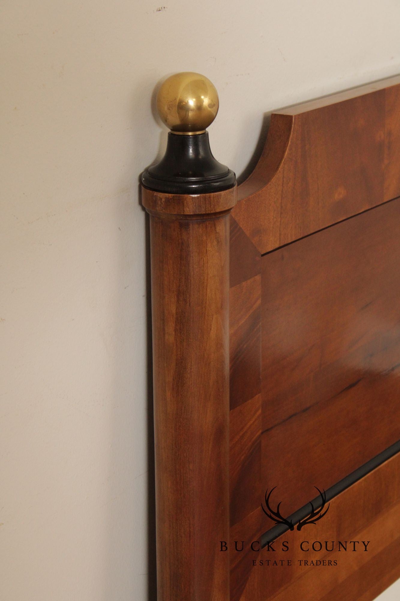 Century Furniture Traditional Yew Wood Queen Headboard