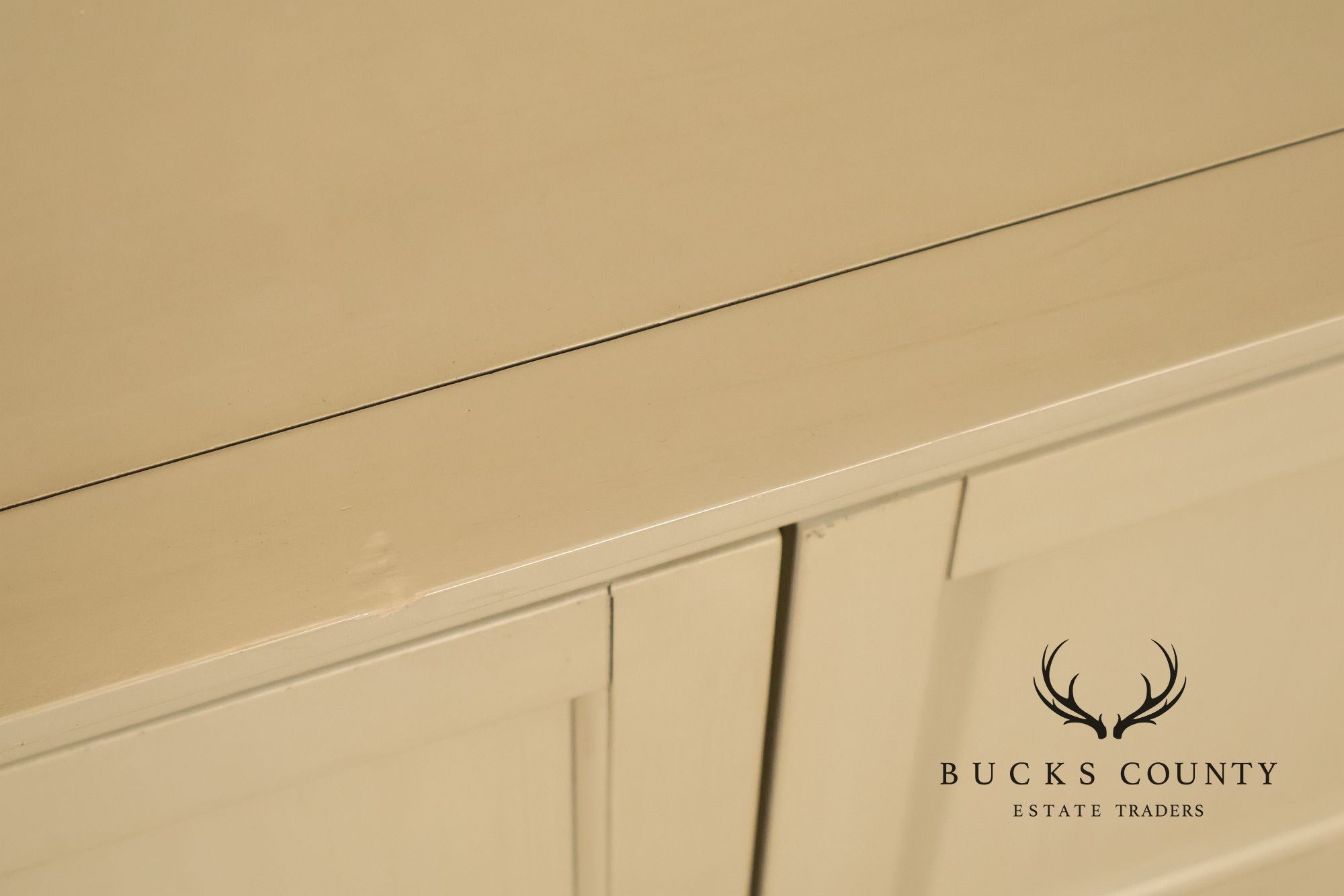 Vintage Ballard Designs Hughes Painted Media Console Cabinet