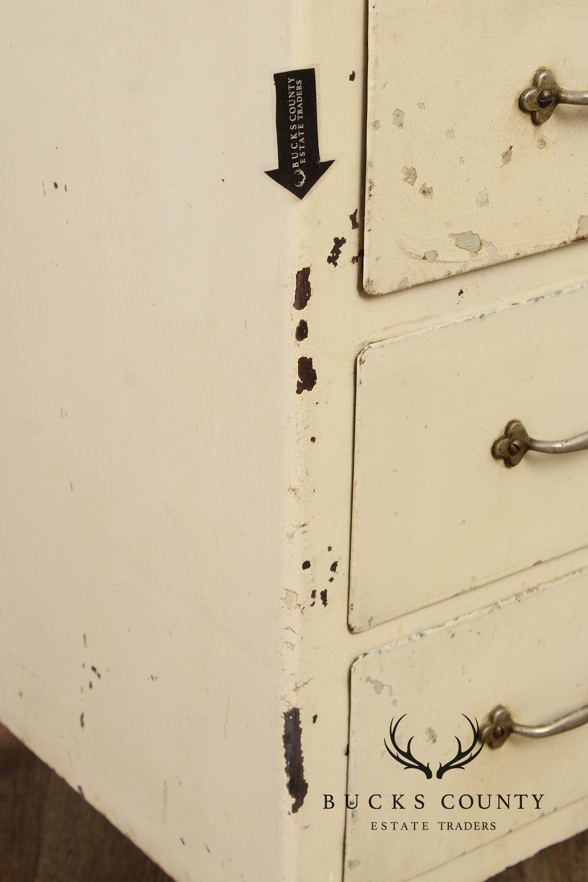 Vintage Enameled Steel Medical Cabinet