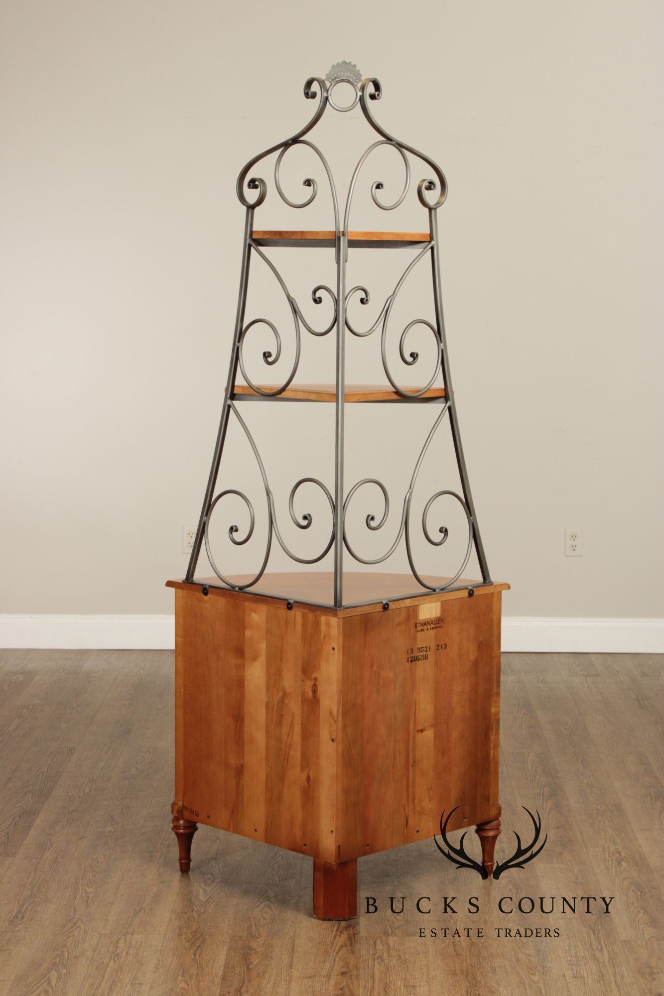 Ethan Allen 'Legacy' Collection French Style Corner Display Cabinet