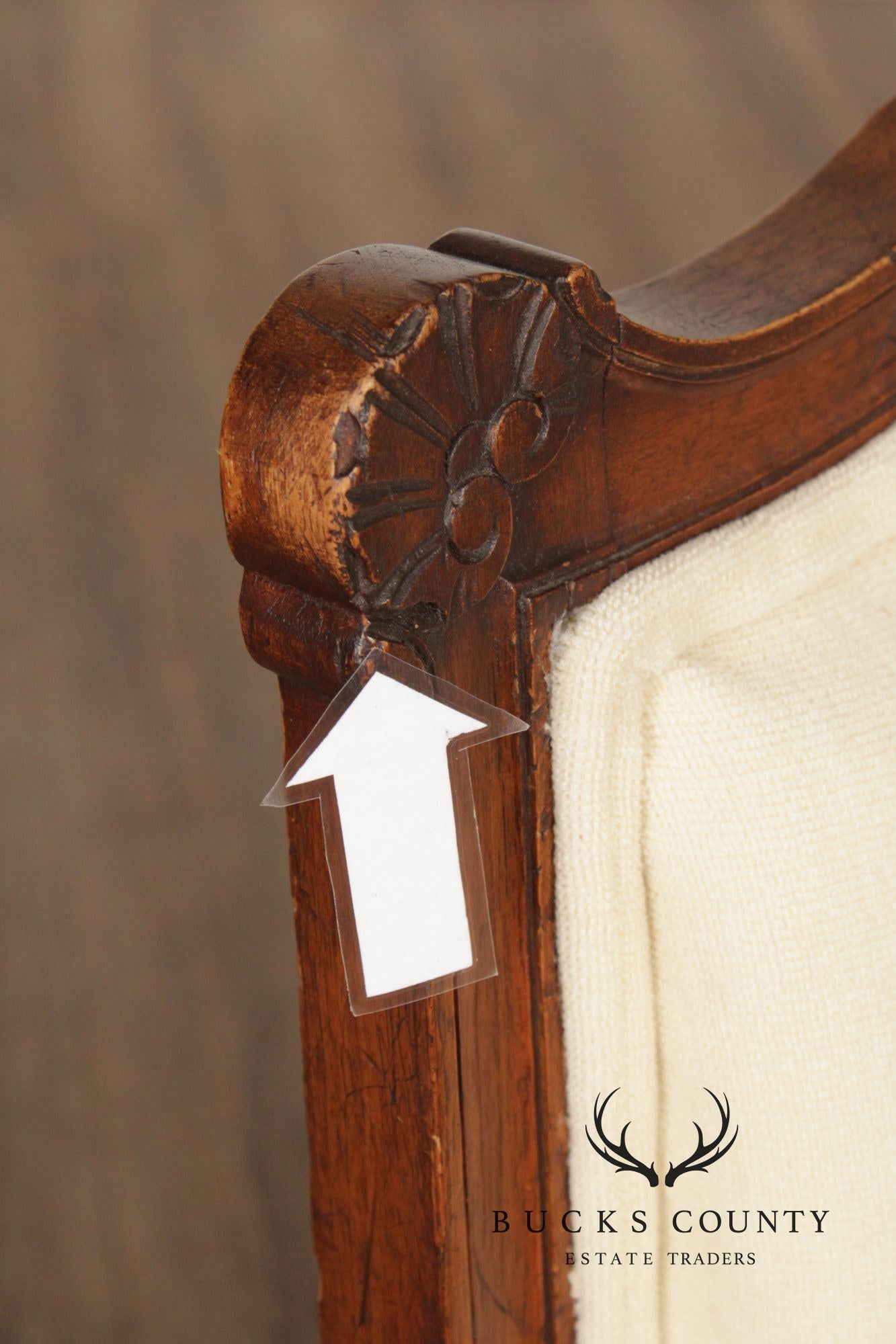 Antique French Louis XV Style Pair of Carved Walnut Fauteuil Armchairs