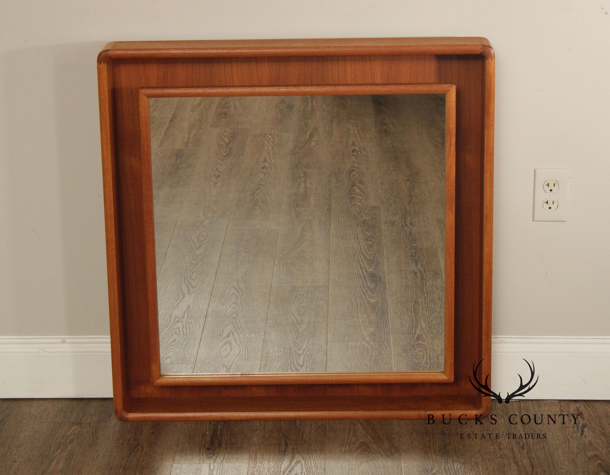 Pedersen & Hansen Mid-Century Modern Illuminated Teak Wall Mirror