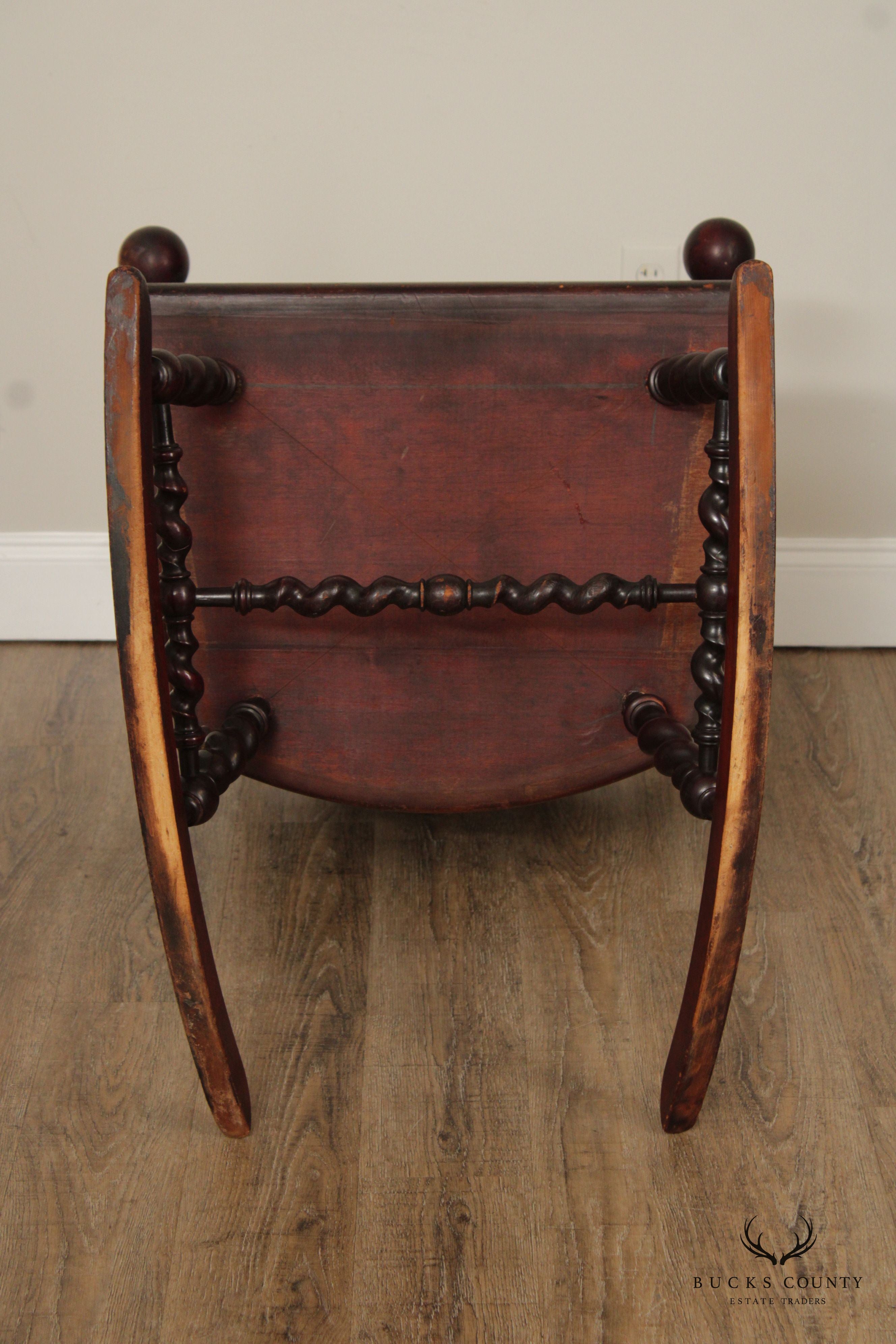 Merklen Brothers Renaissance Revival Mahogany Rocking Chair