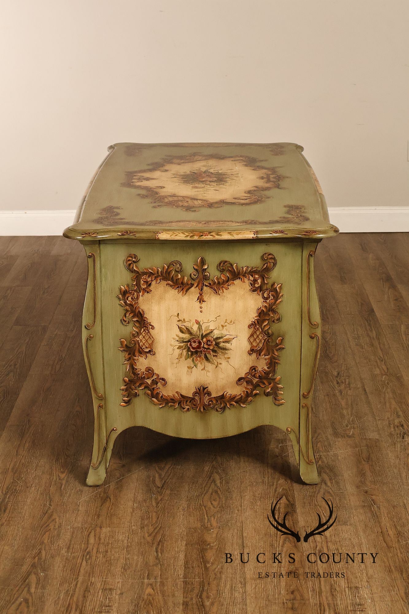 Lane Italian Rococo Style Painted Writing Desk
