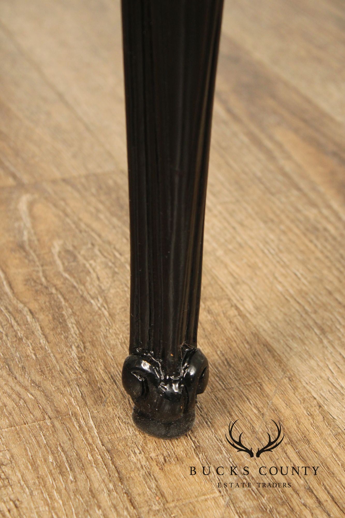 Italian Art Deco Style Set of Eight Ebonized Dining Chairs