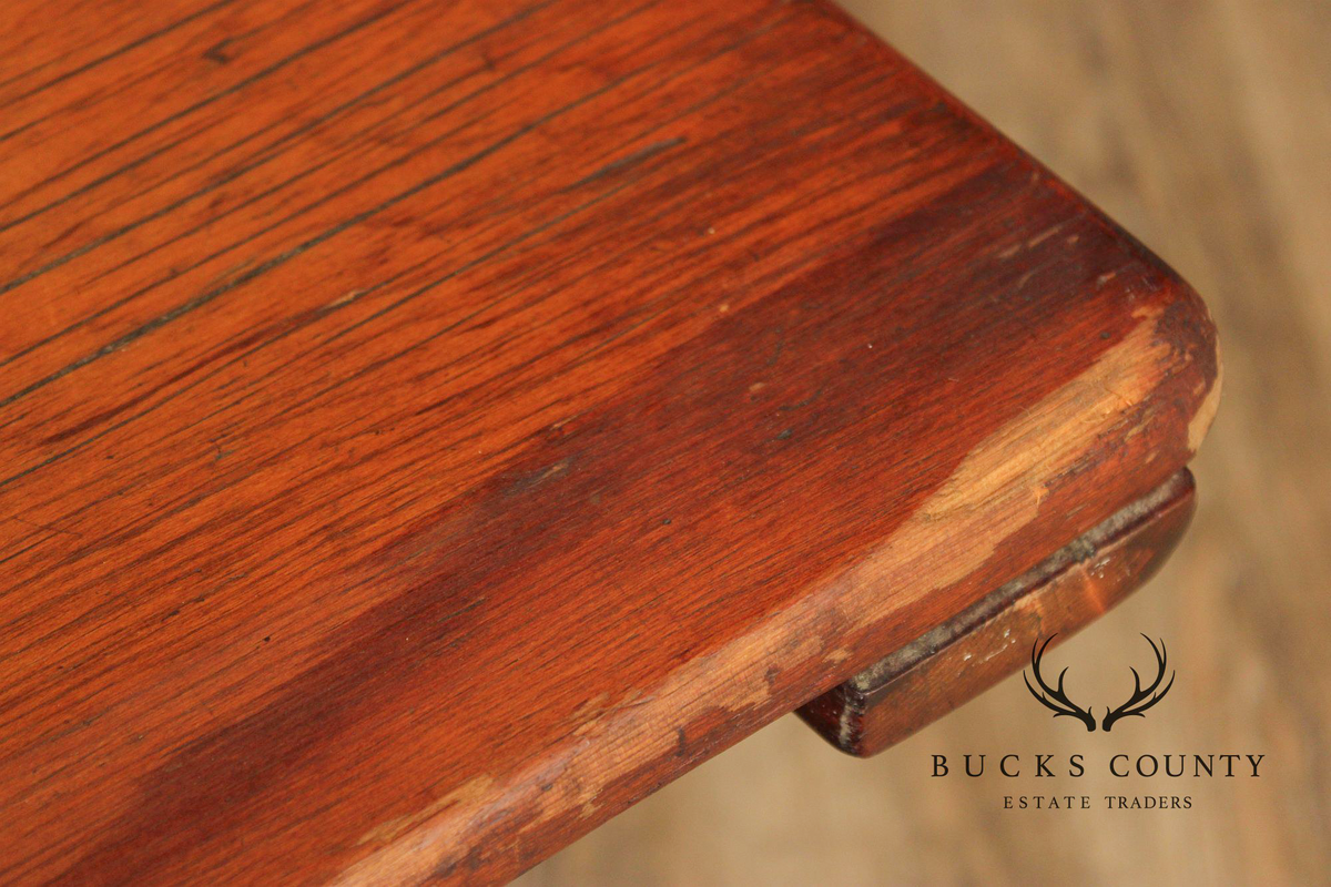 Antique Primitive Pine Dough Box Table With Removable Top