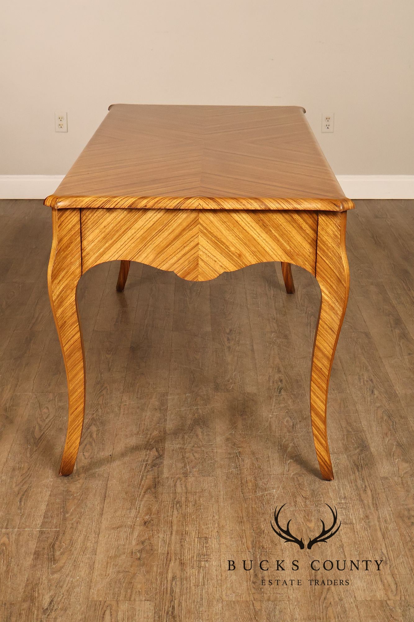 William Switzer Louis XV Zebrawood Bureau Plat Writing Desk