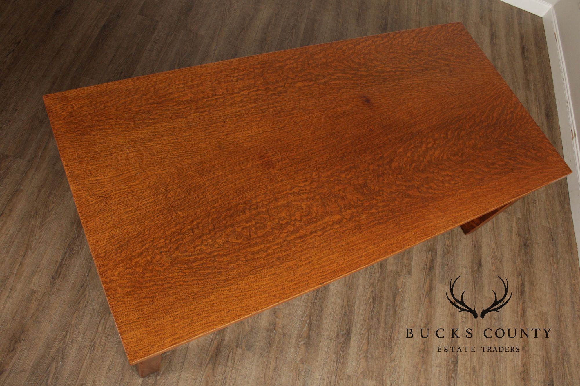 Stow & Davis Antique Mission Oak Dining Library Table