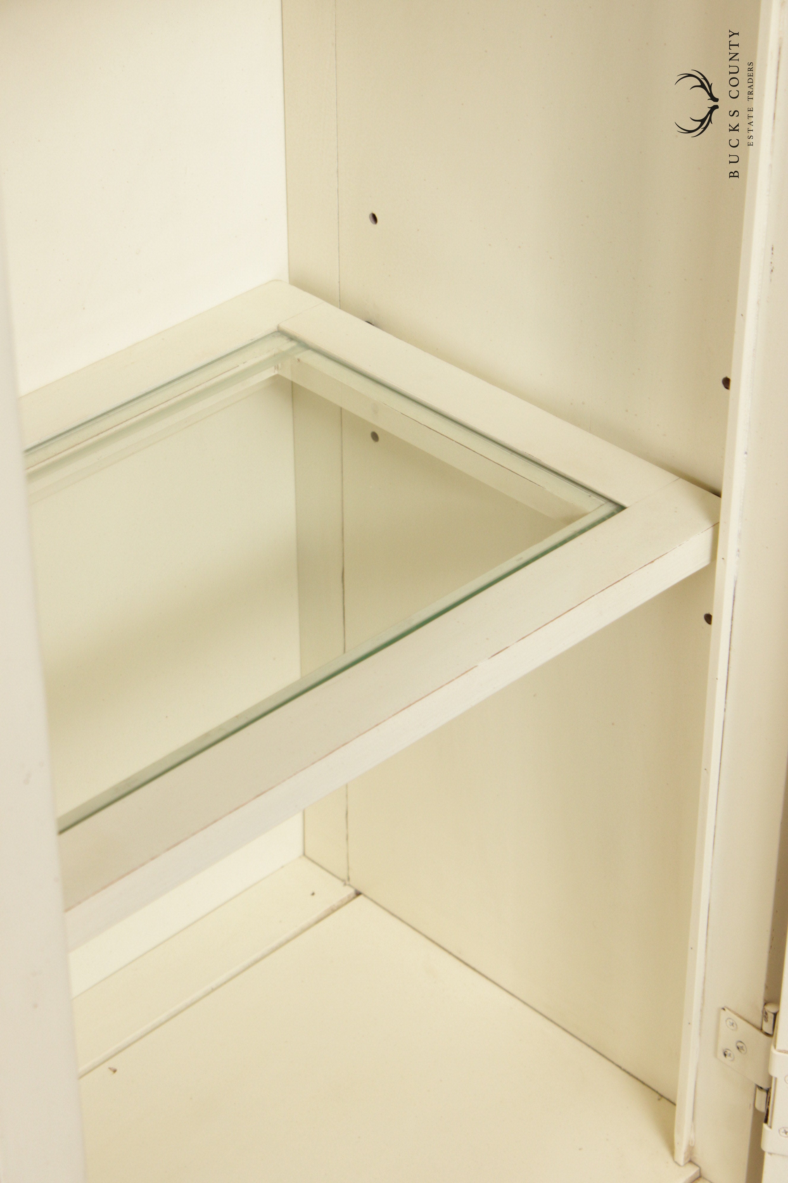 Drexel Heritage Painted Glass Door Display Bookcase Credenza