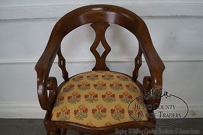 Minton Spidell Quality Set of 3 Empire Style Burgess Barstools