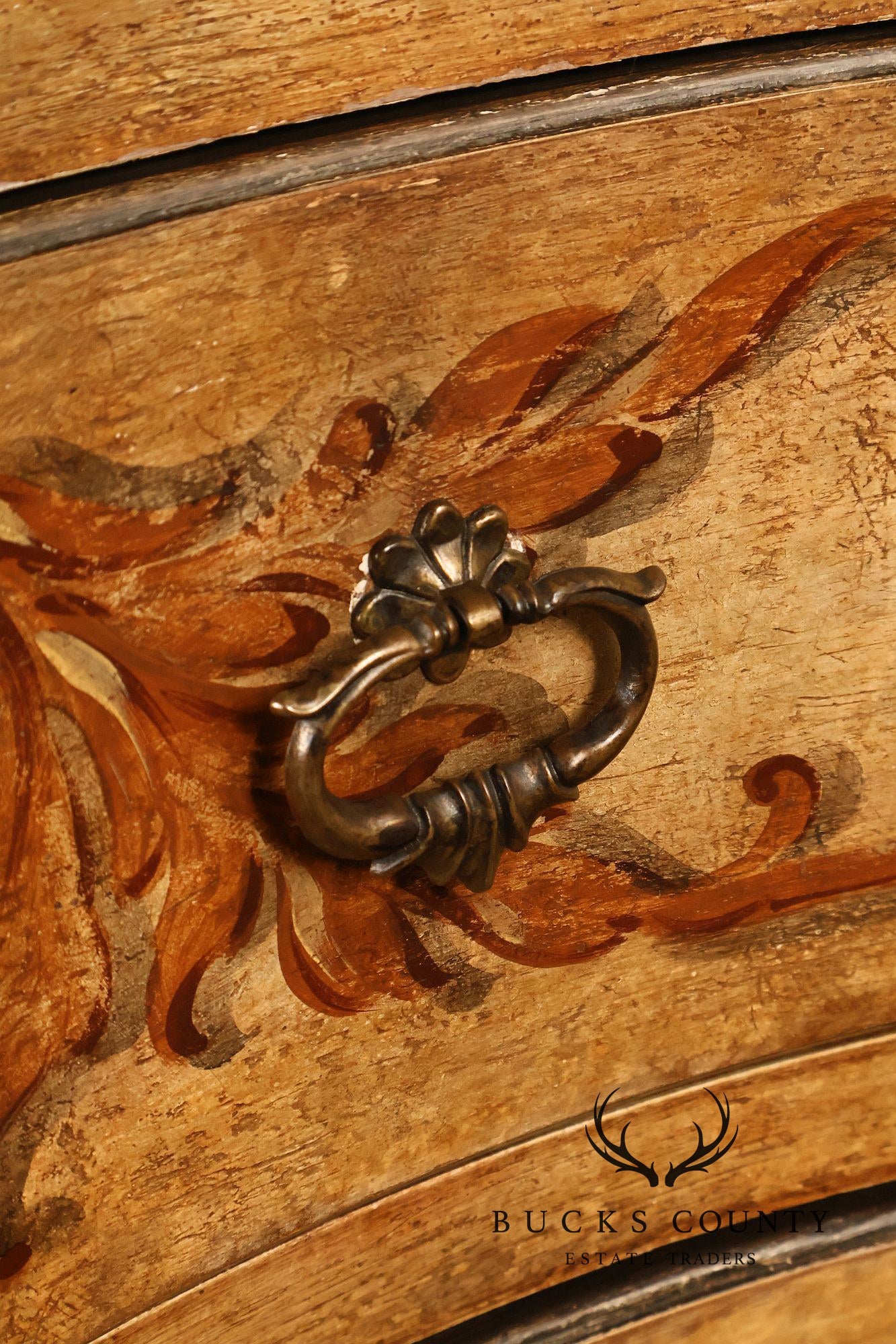 Rococo Style Painted Bombe Chest Of Drawers