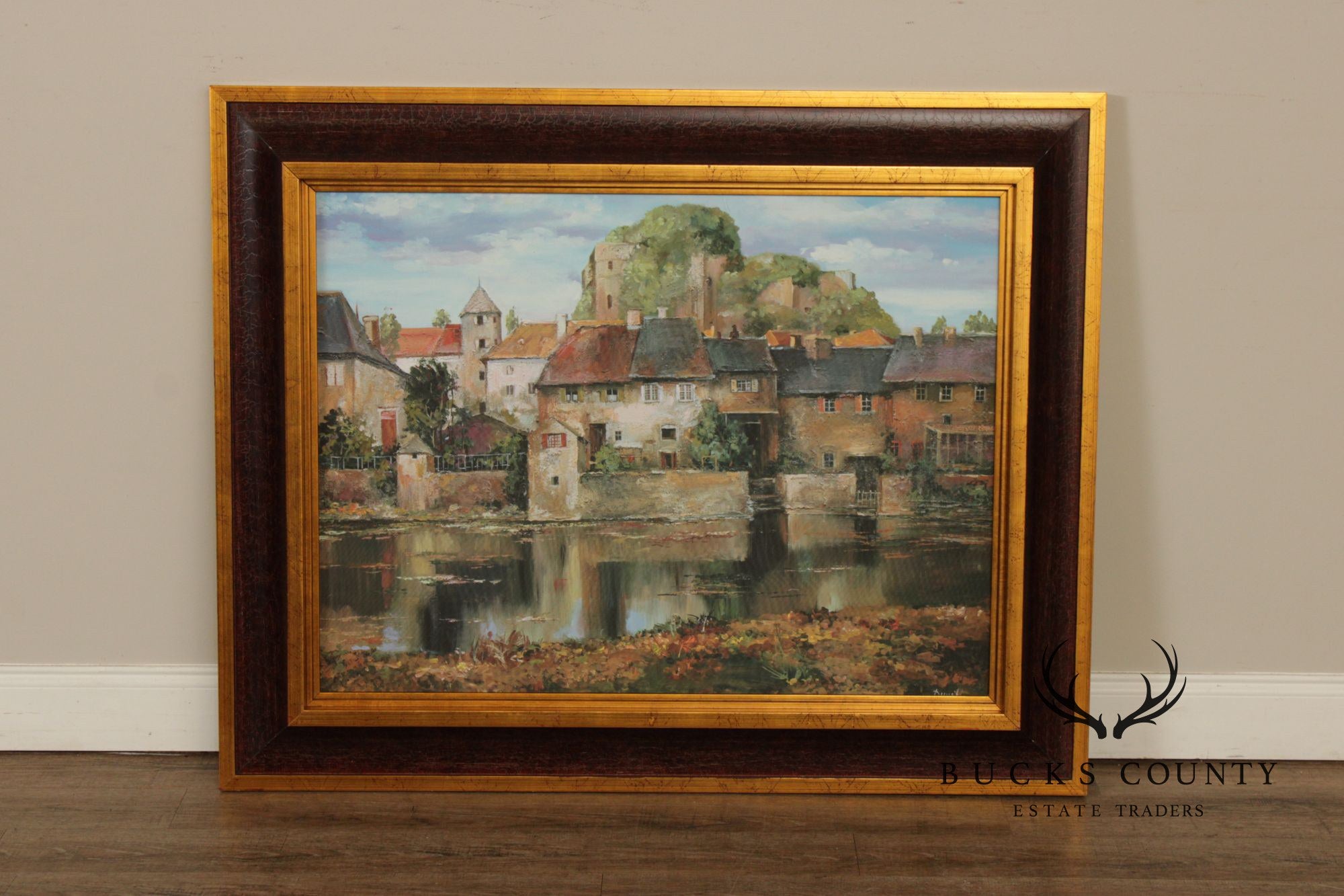 Roger Duvall Custom Framed Print on Canvas, 'La Seyne-Sur-Mer'