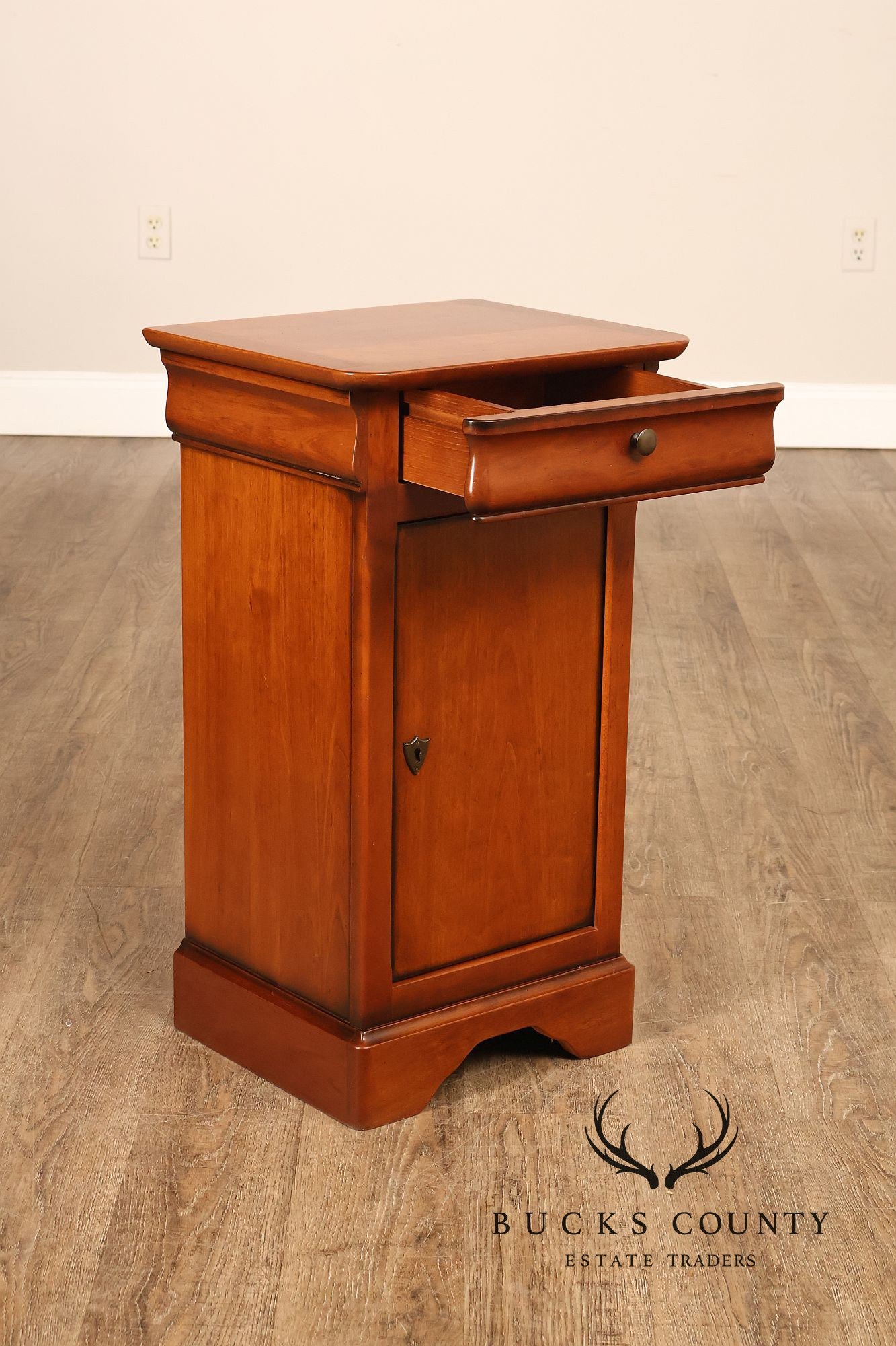 French Louis Philippe Style Pair Of Cherry Nightstands