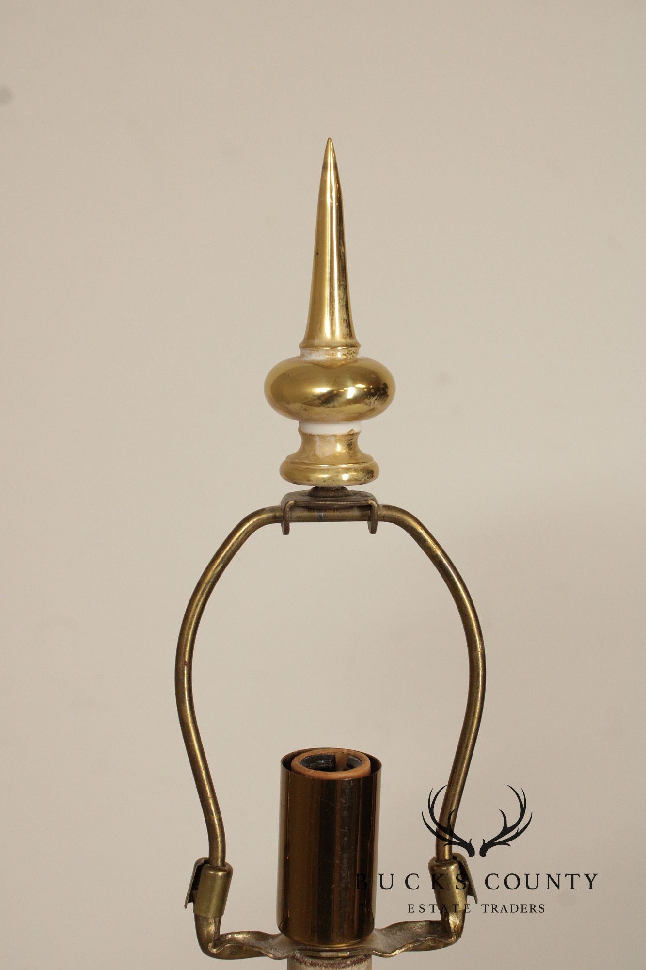 Neoclassical Style Pair of Travertine Table Lamps