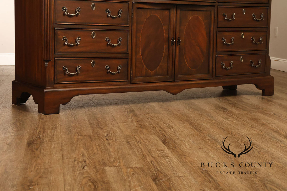 Drexel Heritage 'Covington Park' Marble Top Mahogany Door Chest