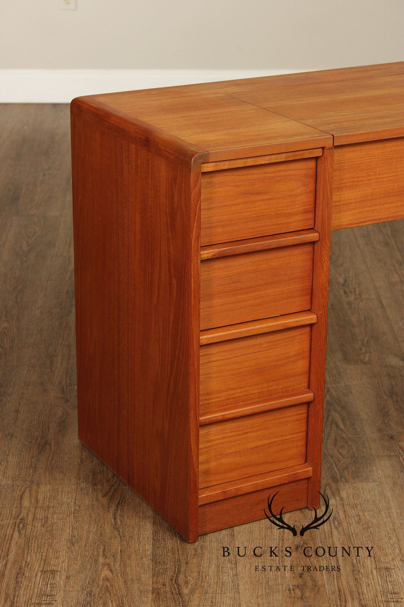 Schreiber’s Møbelfabrik Mid Century Danish Teak Vanity With Bench