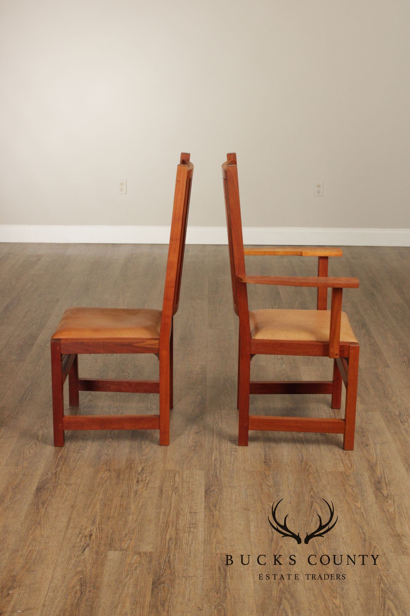 Thomas Moser Mission Style Set Of Six Cherry Dining Chairs