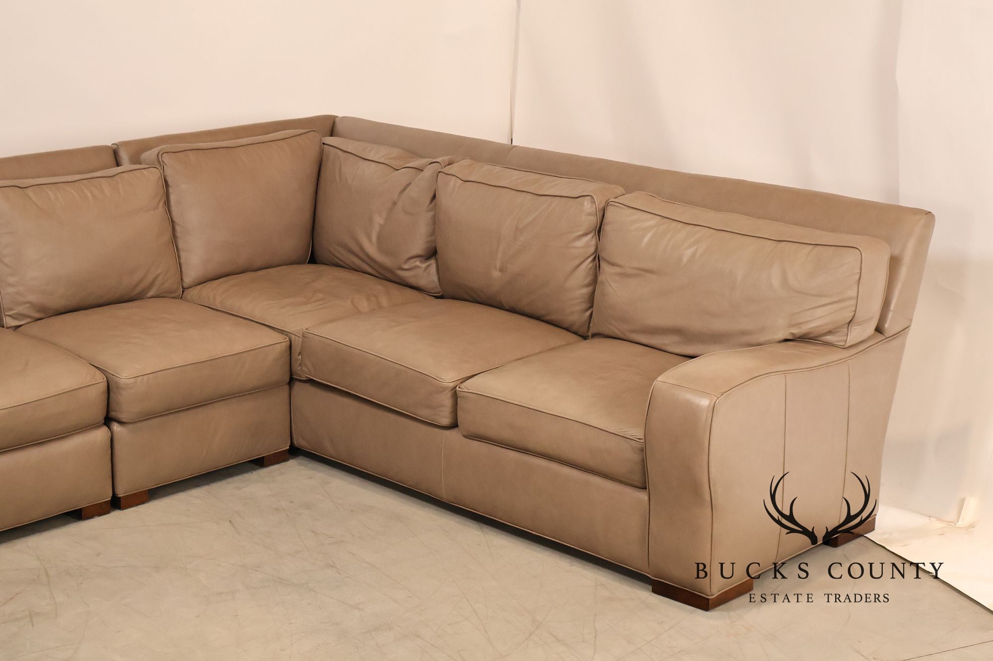 Century Furniture Leather Sectional Sofa