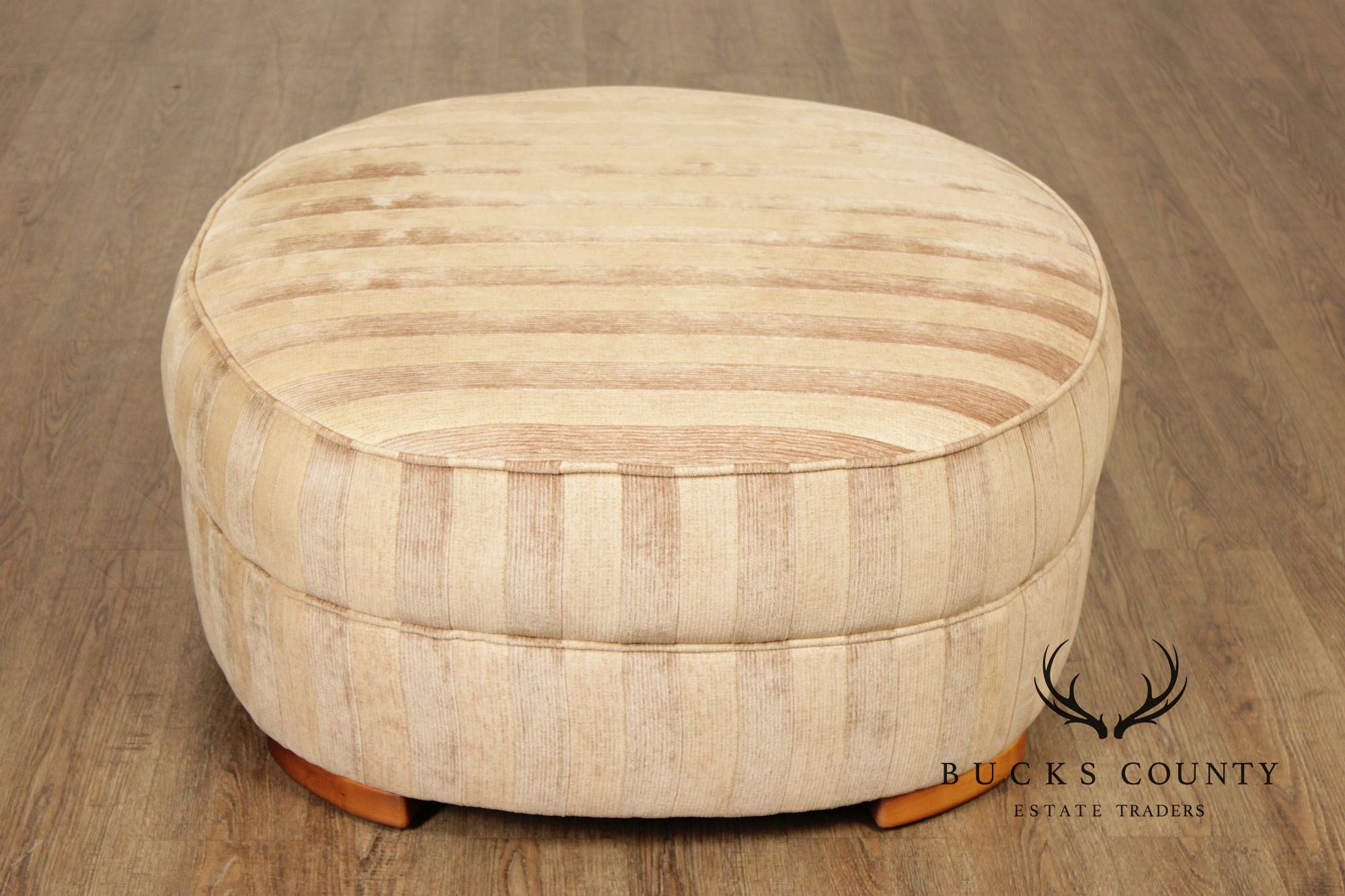 Lee Industries Striped Upholstered Ottoman