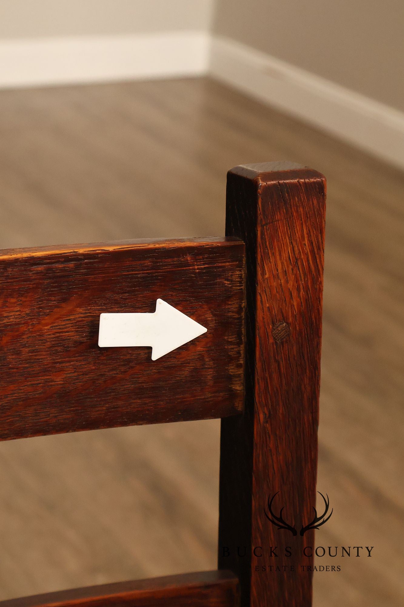 Antique Gustav Stickley Mission Oak Ladderback Side Chair
