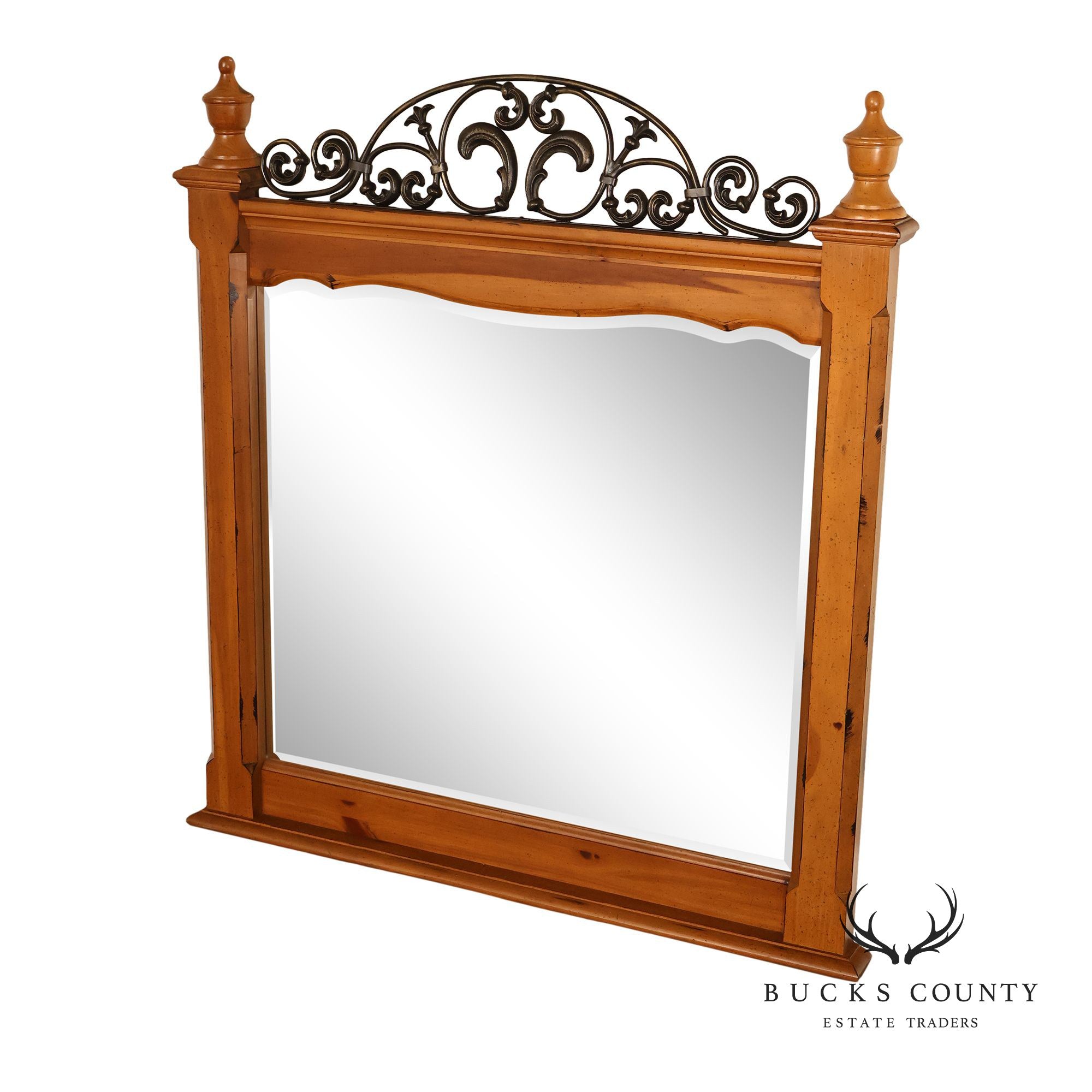 Broyhill French Country Style Pine Landscape Mirror