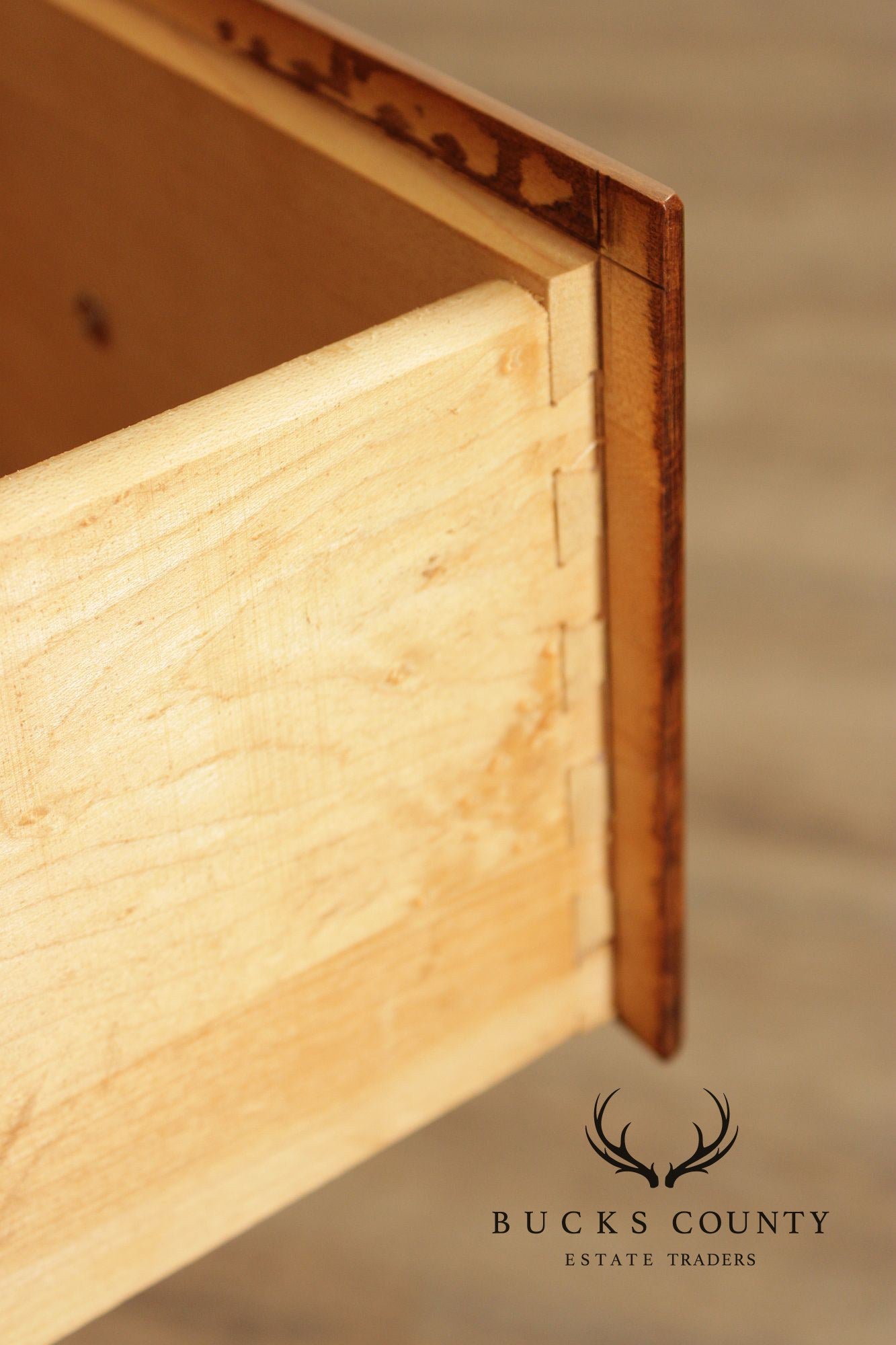 Colonial Revival Vintage Solid Maple Dry Sink