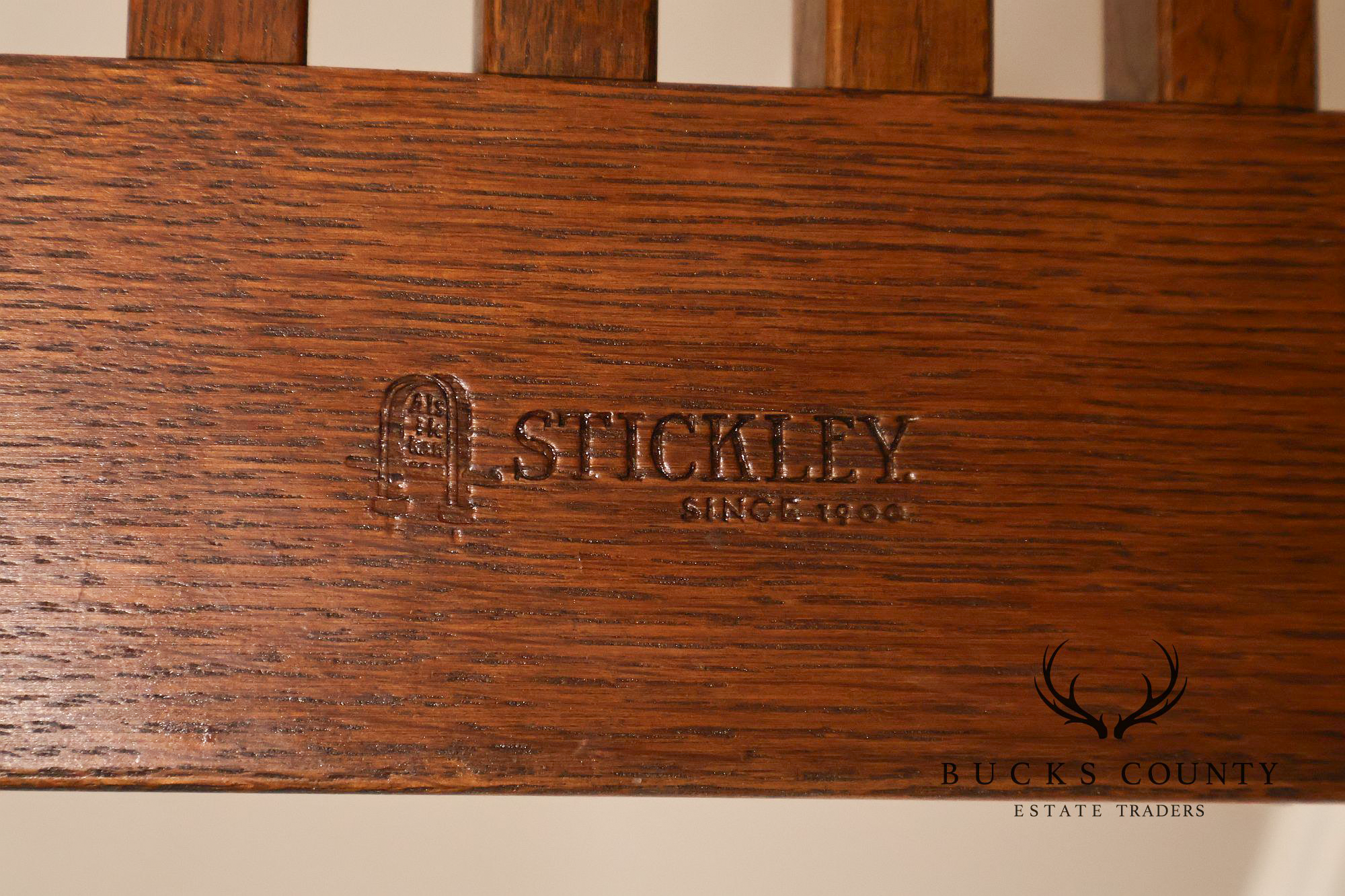 Stickley Mission Collection Oak Bent Arm Morris Chair