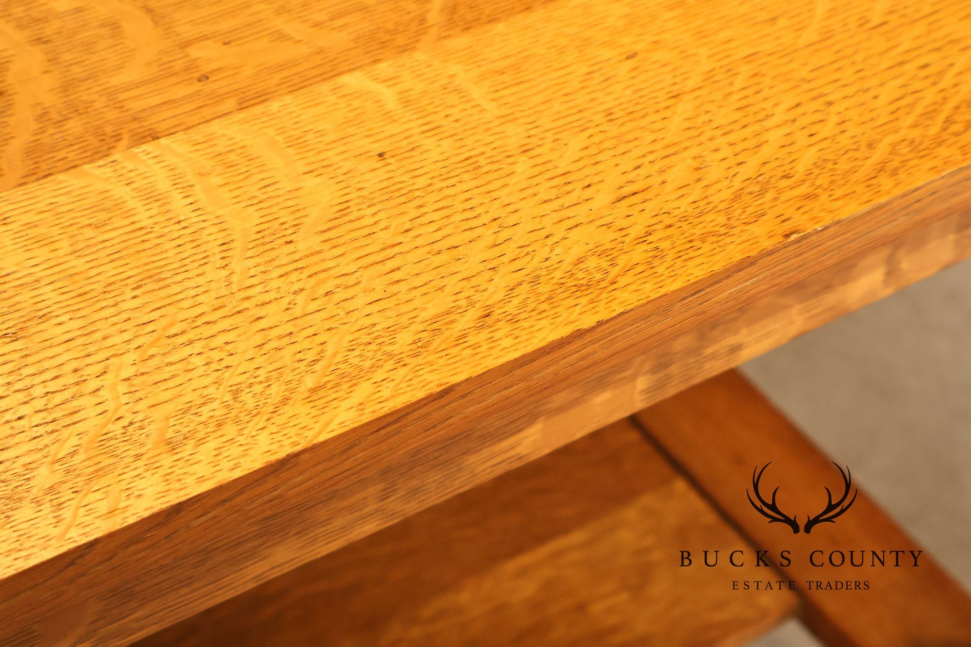 Empire Style Antique Oak Library Table