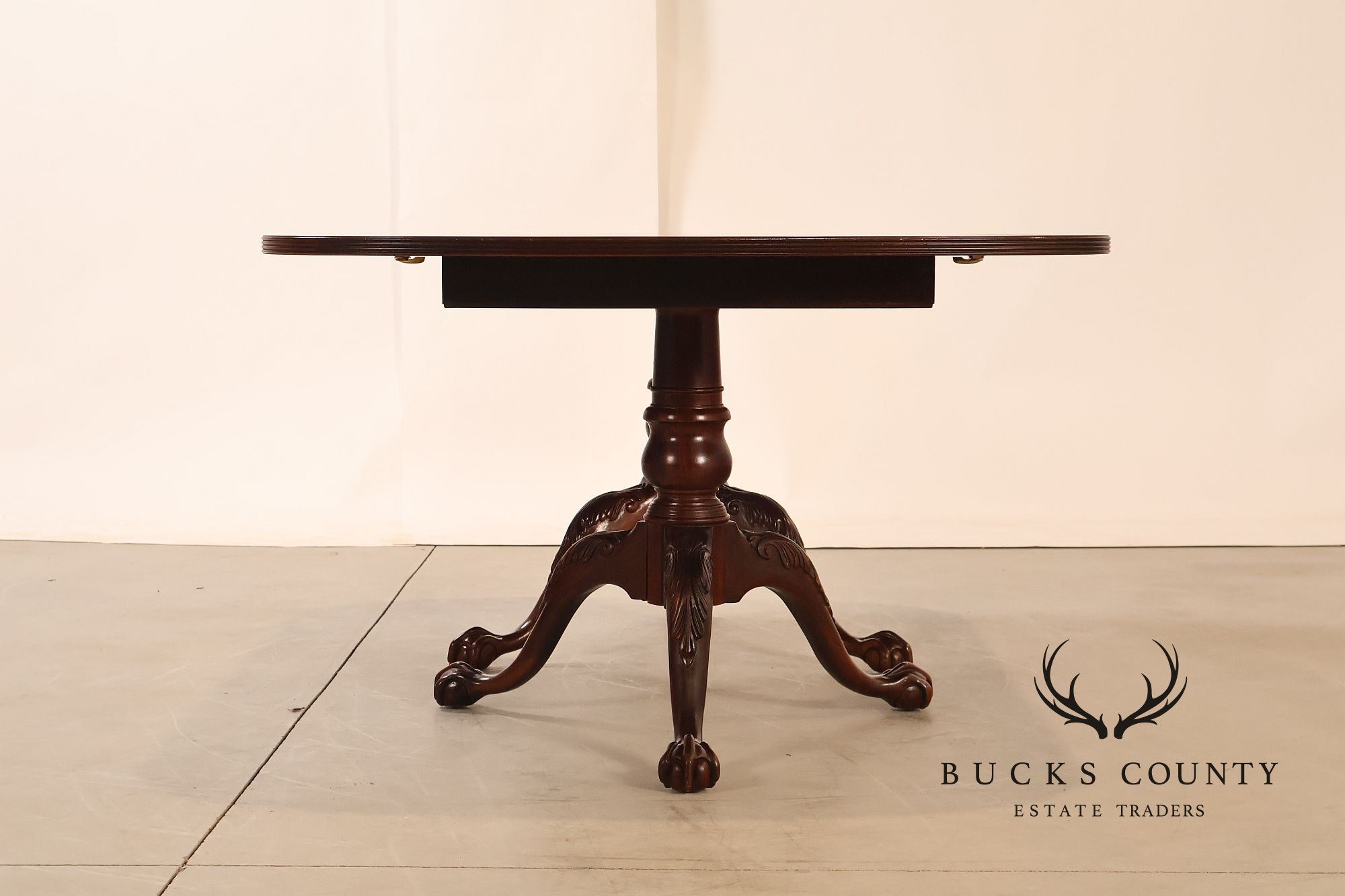 Ethan Allen '18th Century Mahogany' Double Pedestal Dining Table