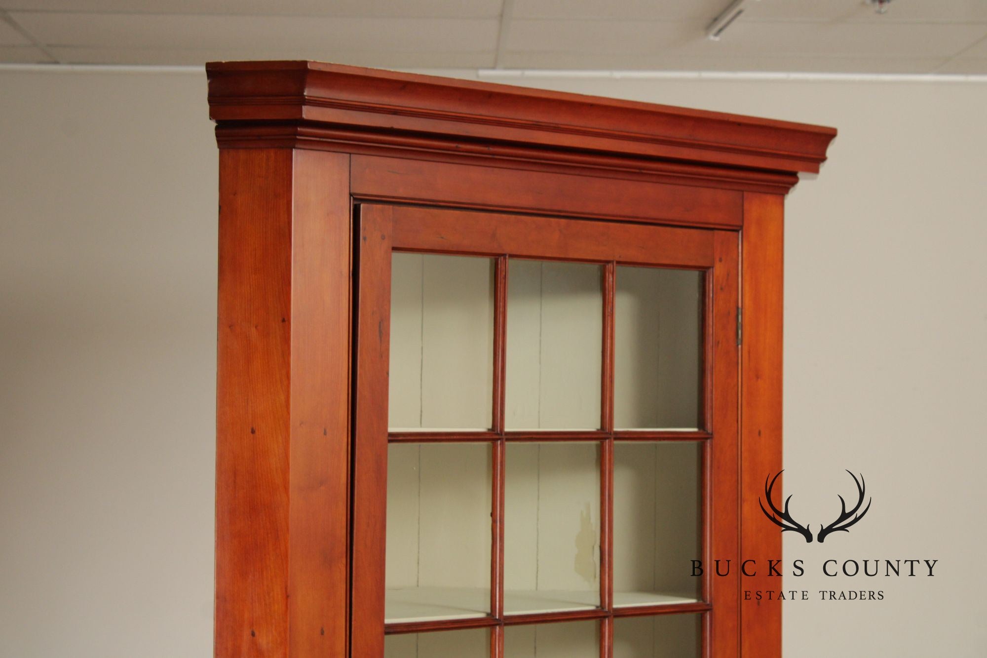 Antique American Farmhouse Cherry Corner Cabinet