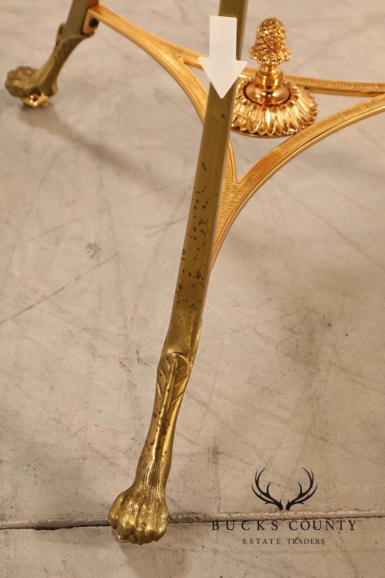 Neoclassical Style Pair of Marble Top Gueridon Side Tables