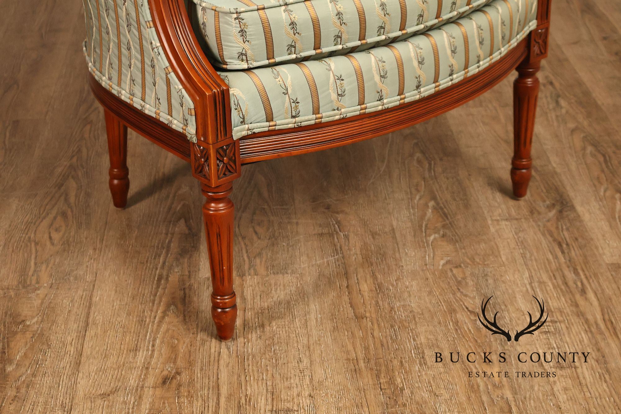 Harris Marcus French Louis XVI Style Pair of Bergere Armchairs