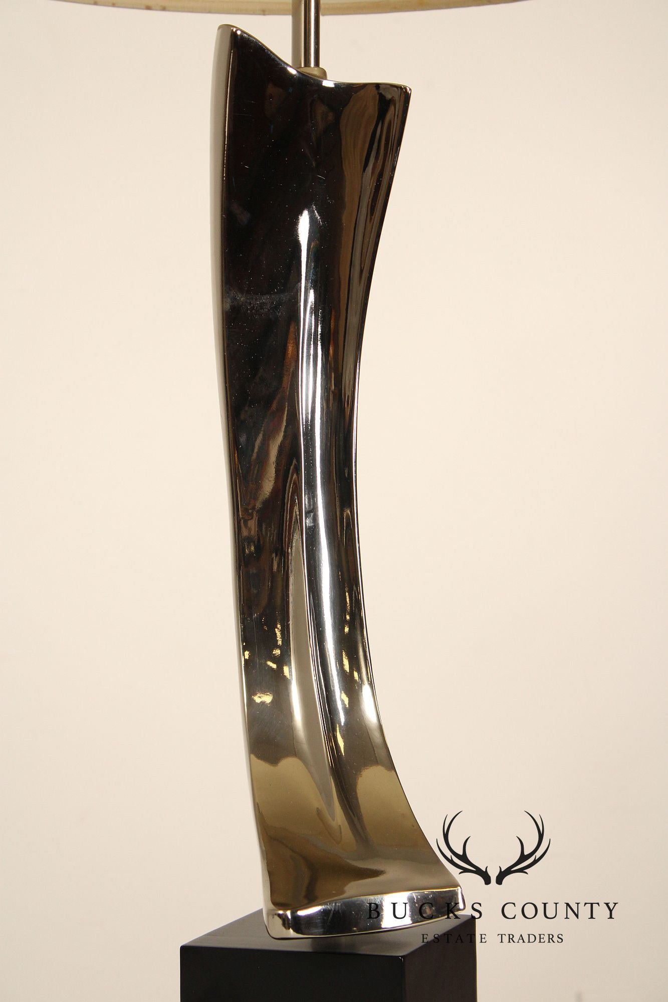 Richard Weiss & Harold Barr Modern Sculpted Chrome Table Lamp