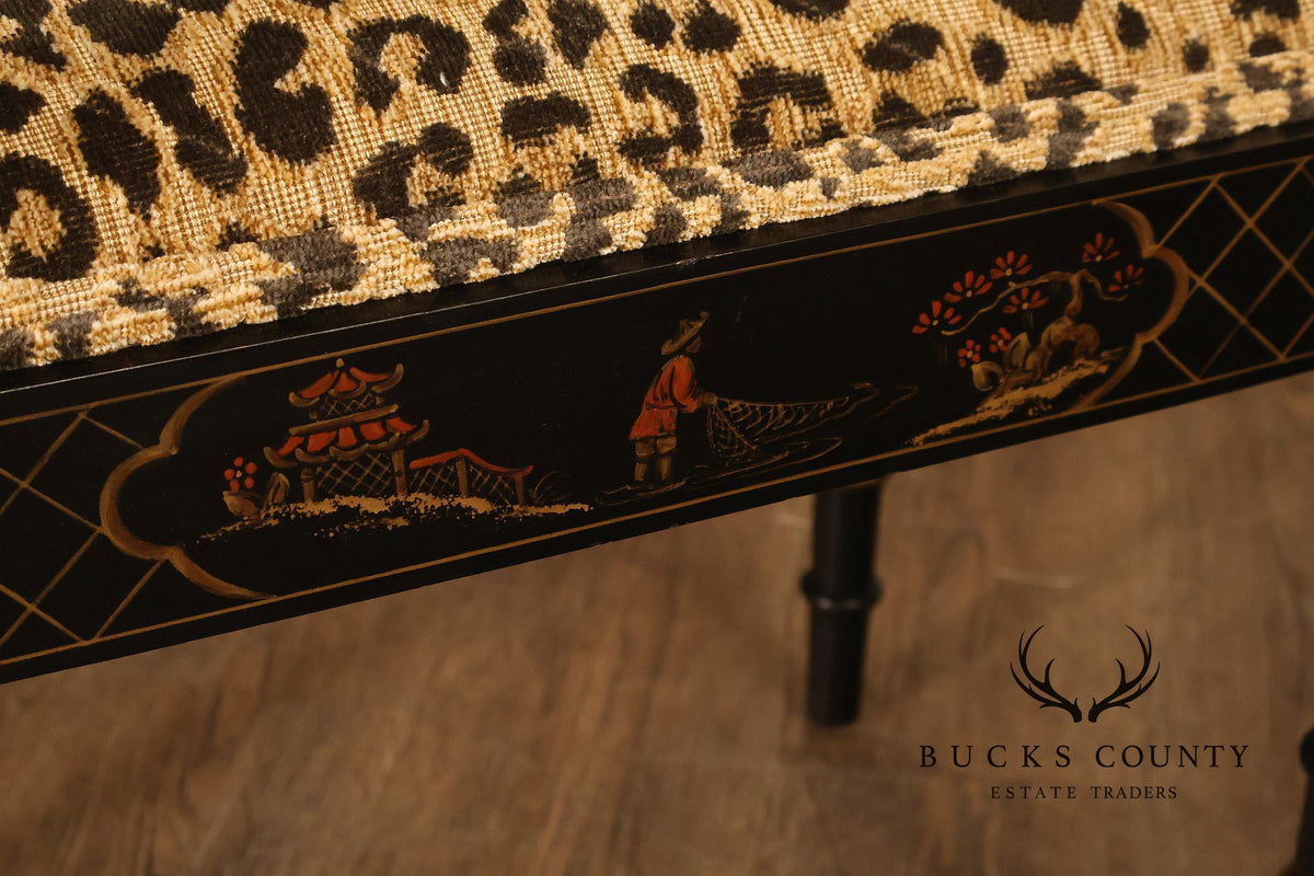 Regency Style Chinoiserie Window Bench