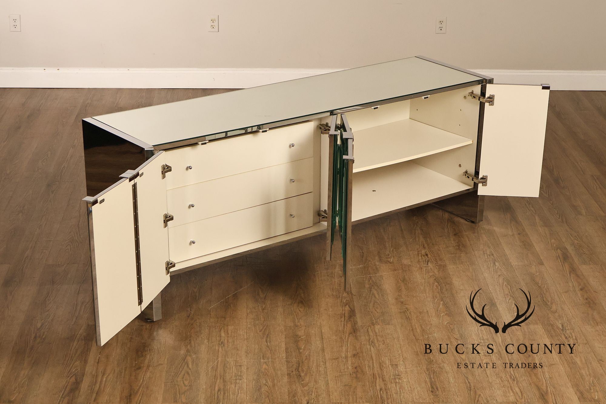 Ello Hollywood Regency Mirrored Dresser or Sideboard