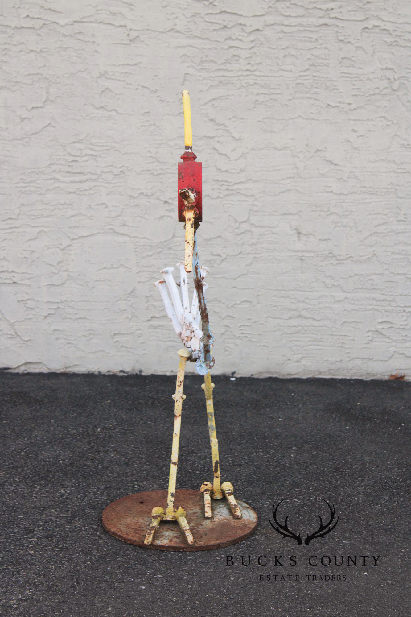 Industrial Metal Rooster Sculpture Garden Statue