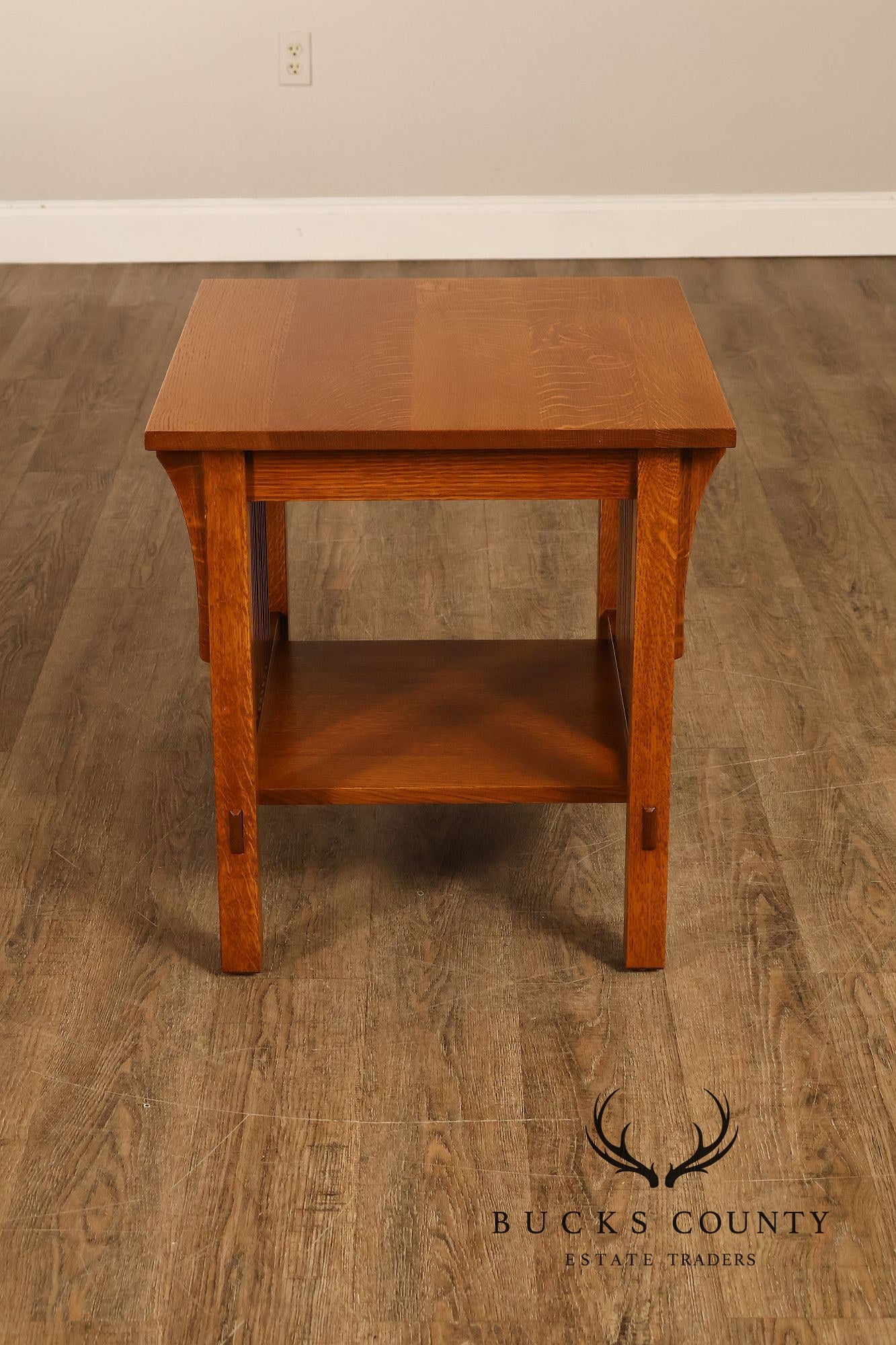 Stickley Mission Collection Oak Spindle Lamp Table