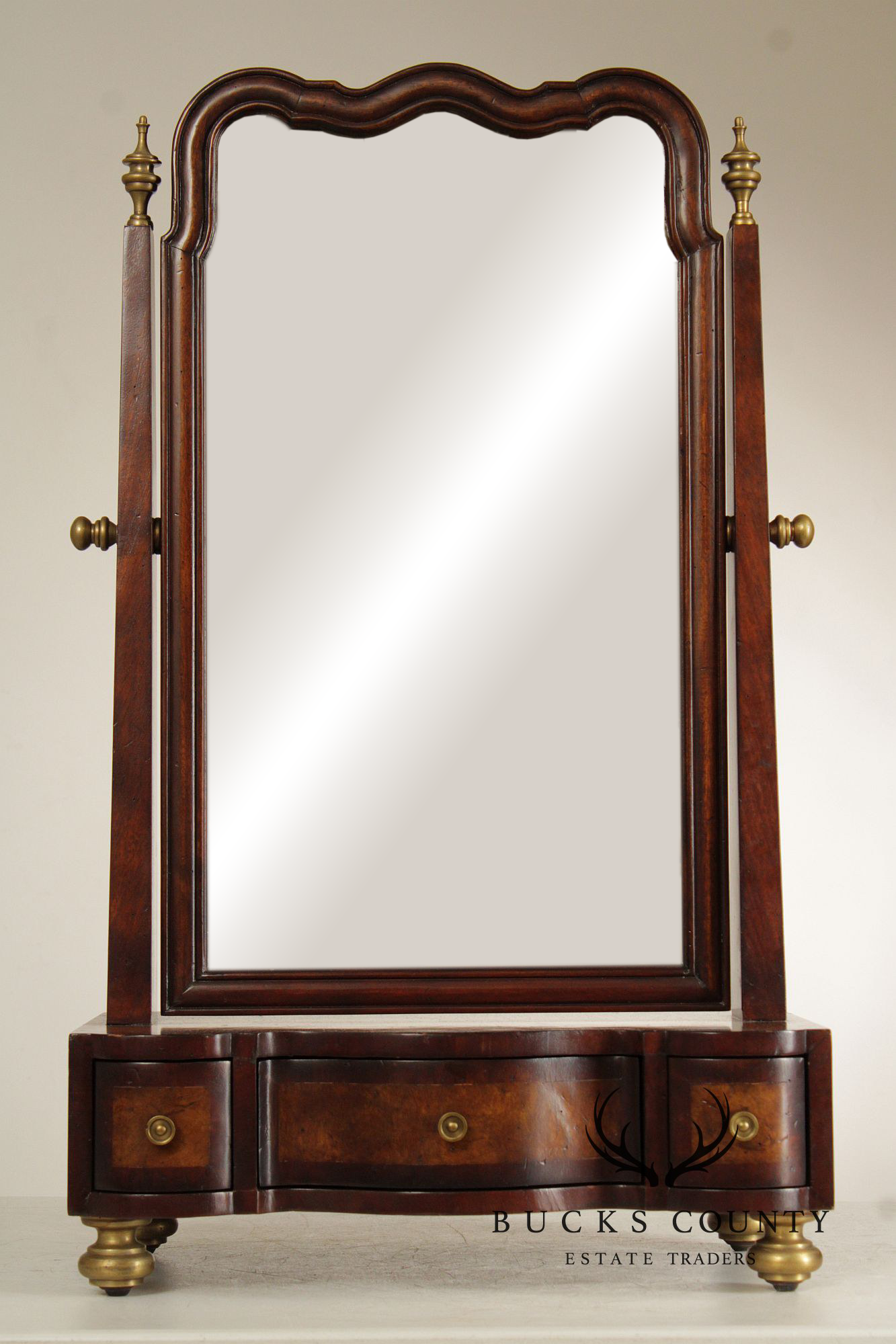 Greenbaum Interiors Georgian Style Mahogany Shaving Mirror