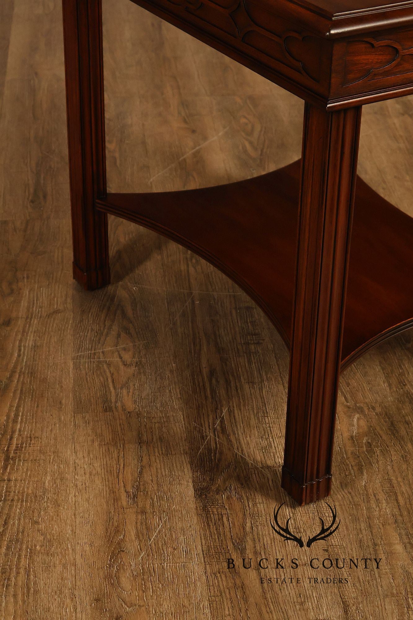 Henkel Harris Georgian Style Pair of Mahogany Side Tables