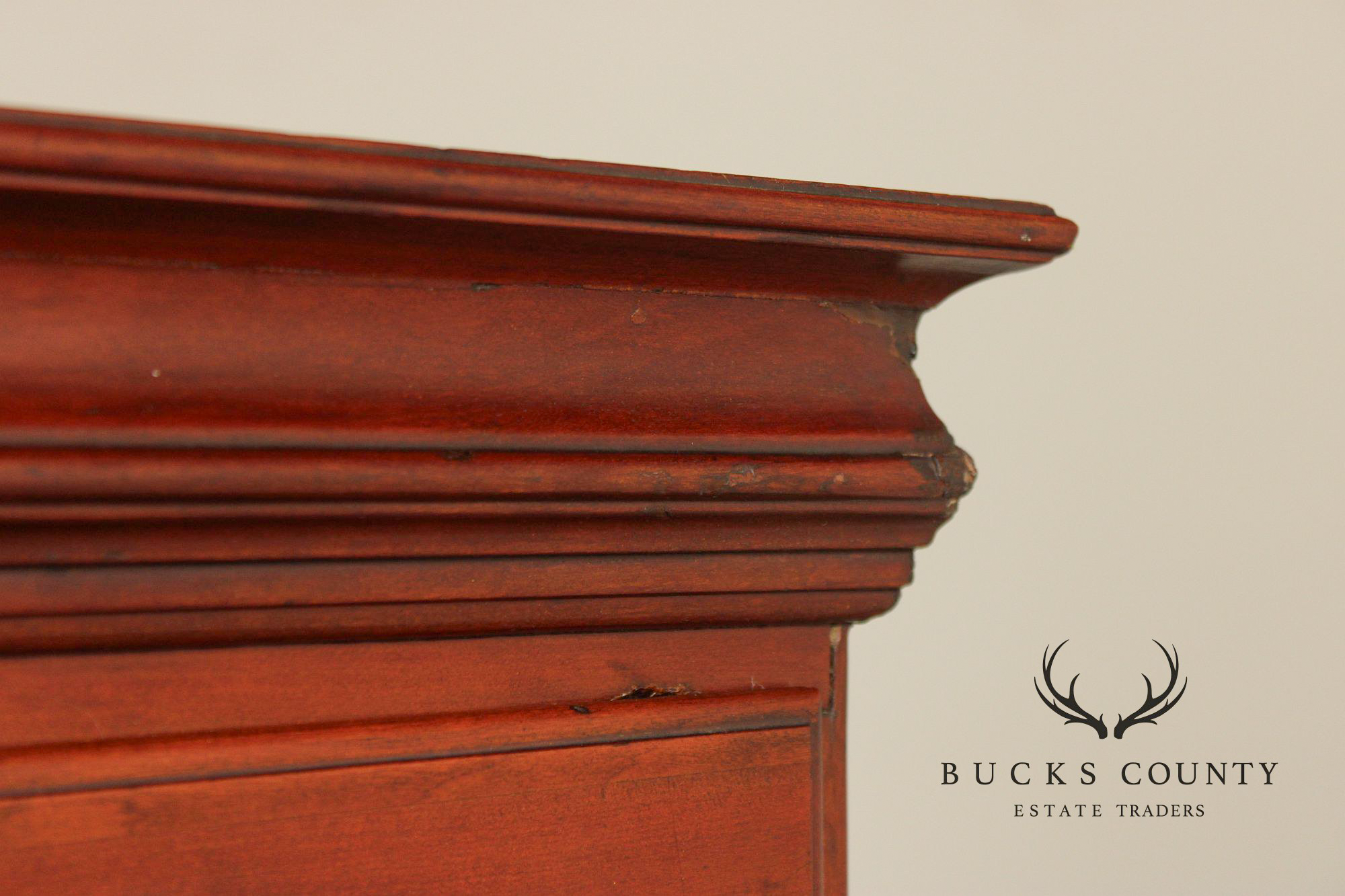 Antique American Chippendale Period Cherry Tall Chest Of Drawers