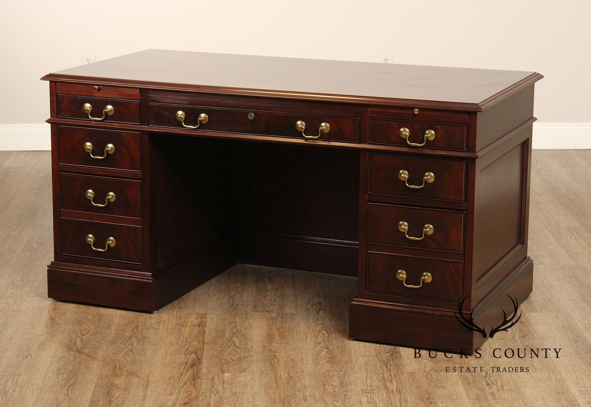 Jasper Cabinet Mahogany Pedestal Executive Desk