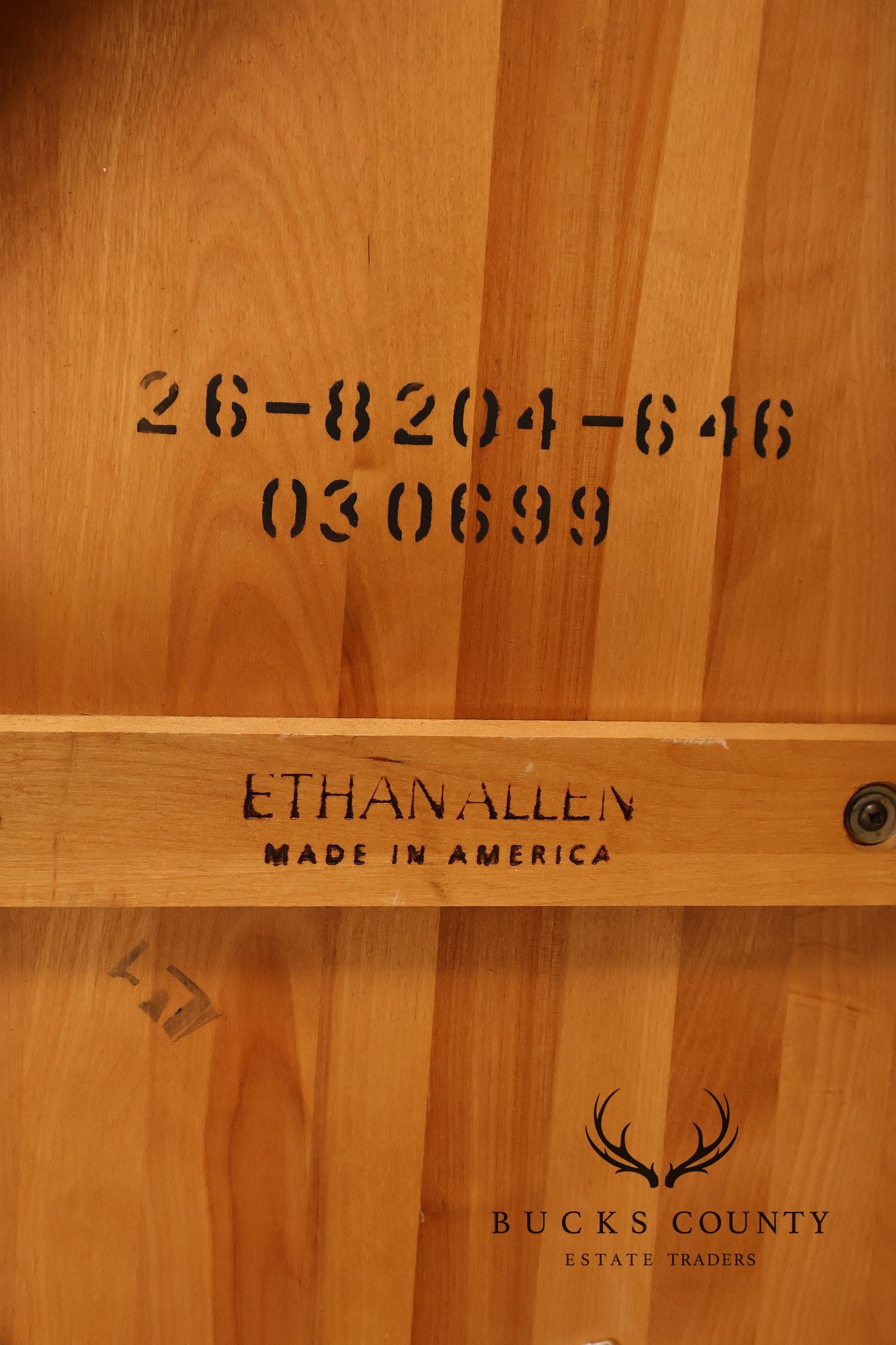Ethan Allen 'Country French' Cream-Painted Side Table