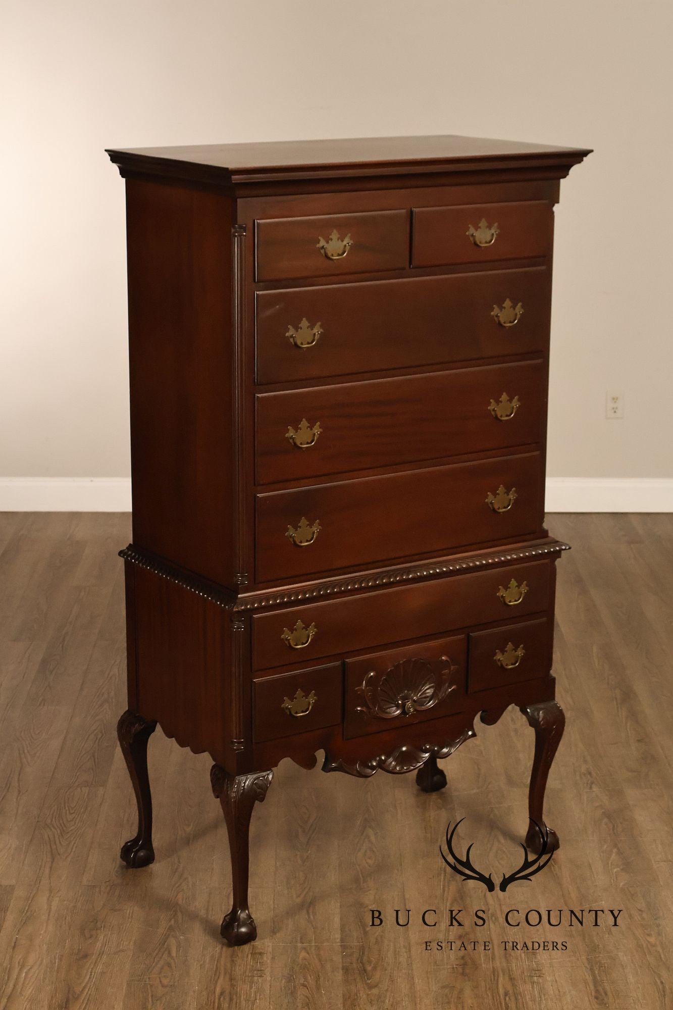 H. Feldenkreis Chippendale Style Mahogany Highboy