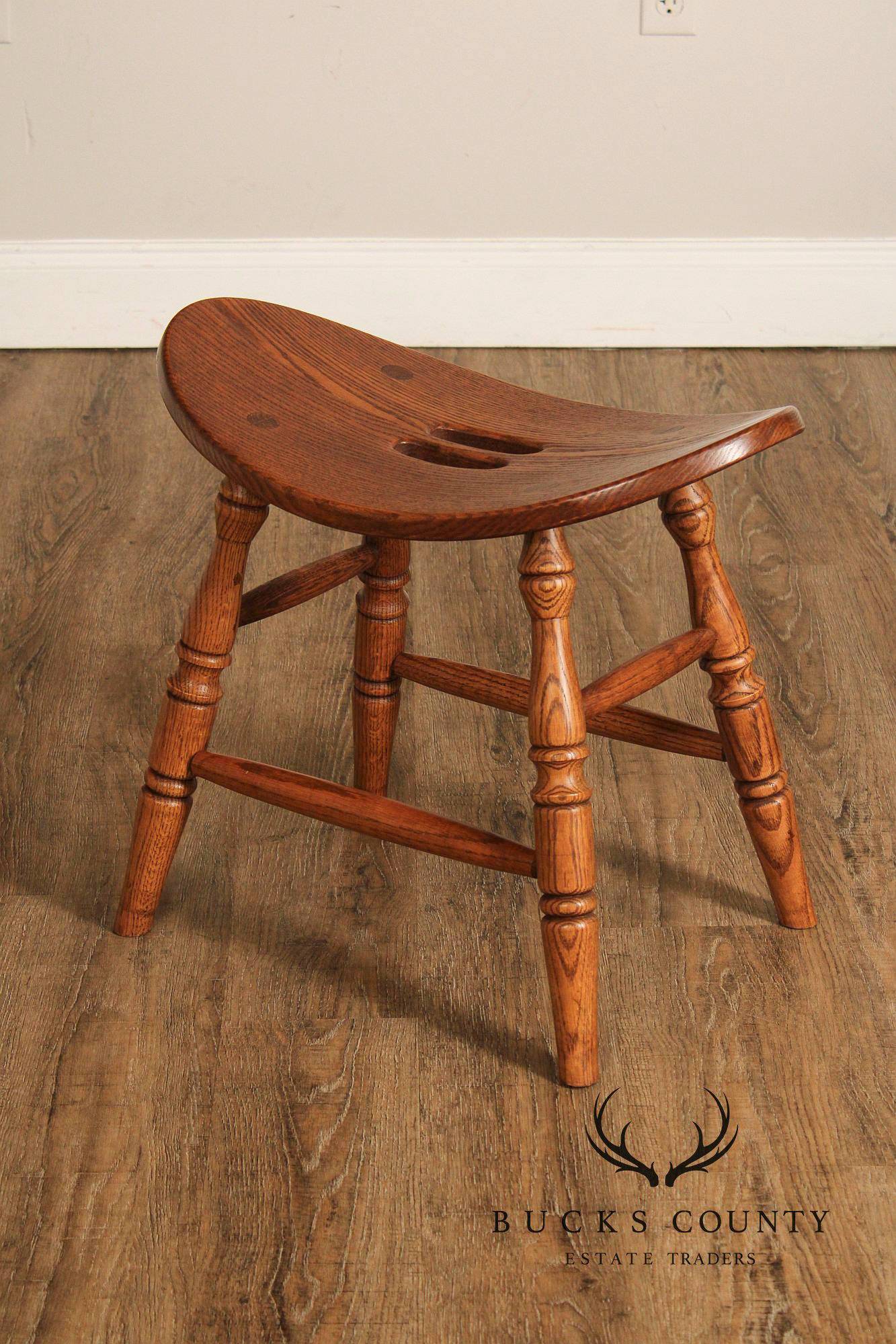 Quality Oak Saddle Seat Stool