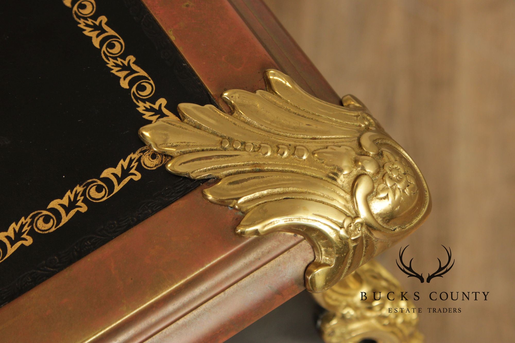 Baker Furniture Napoleon II Style Leather Top Writing Desk