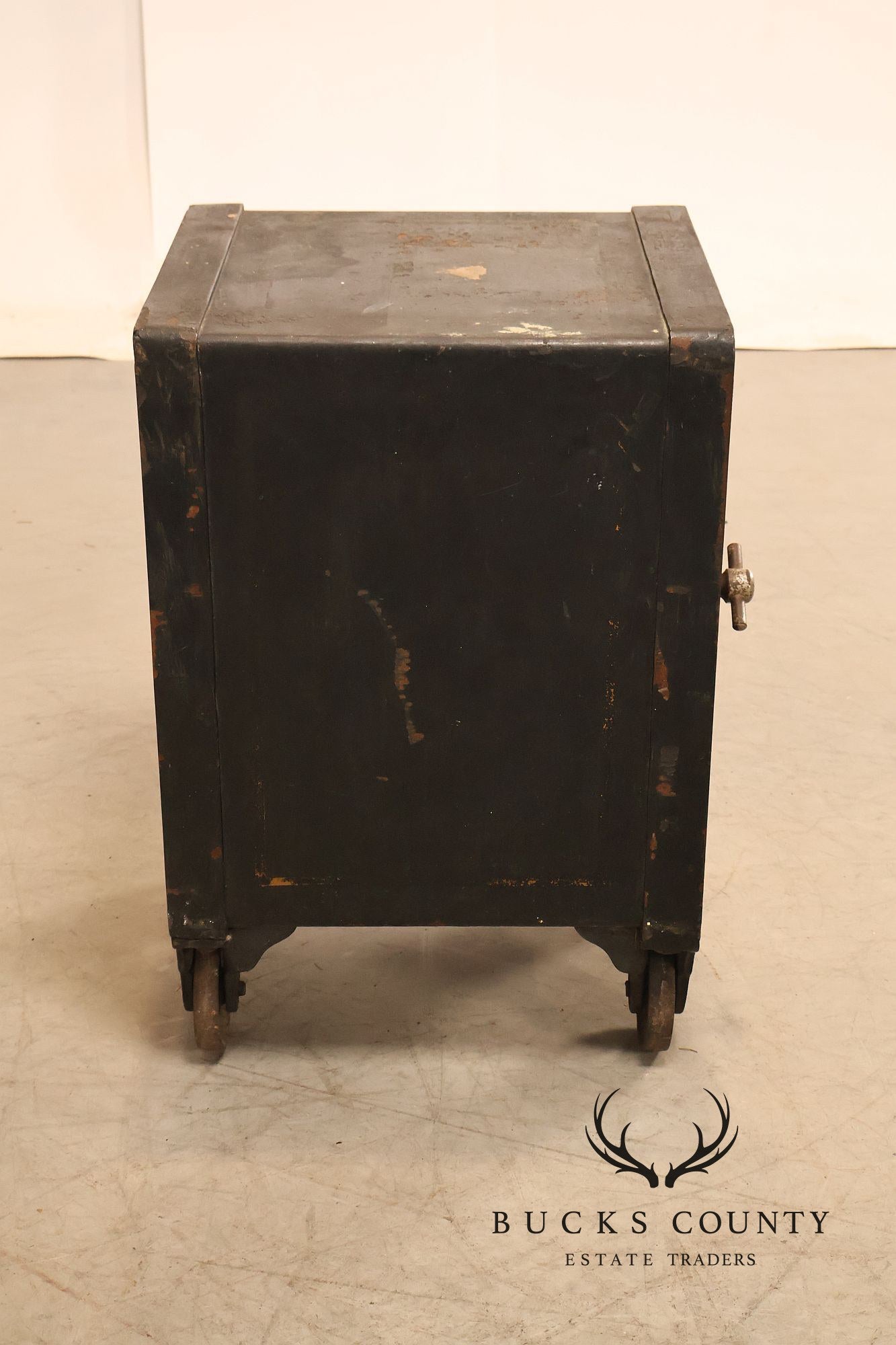 Antique Hall's Safe Company Iron Safe On Casters