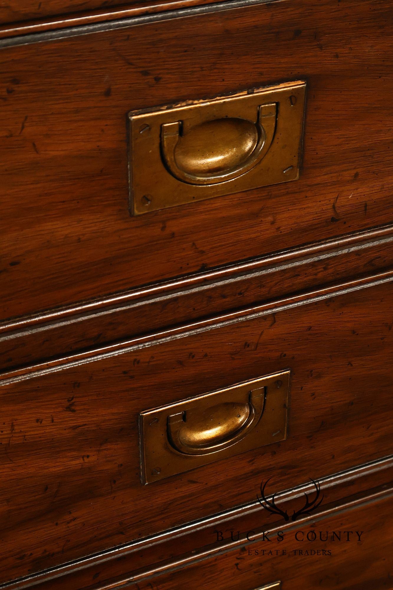 Heritage 'Kingsbridge' Collection Vintage Mahogany Campaign Style Long Dresser