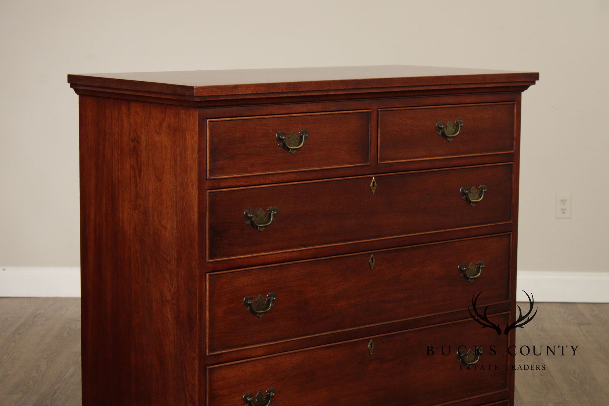 Craftique Chippendale Style Mahogany Tall Chest