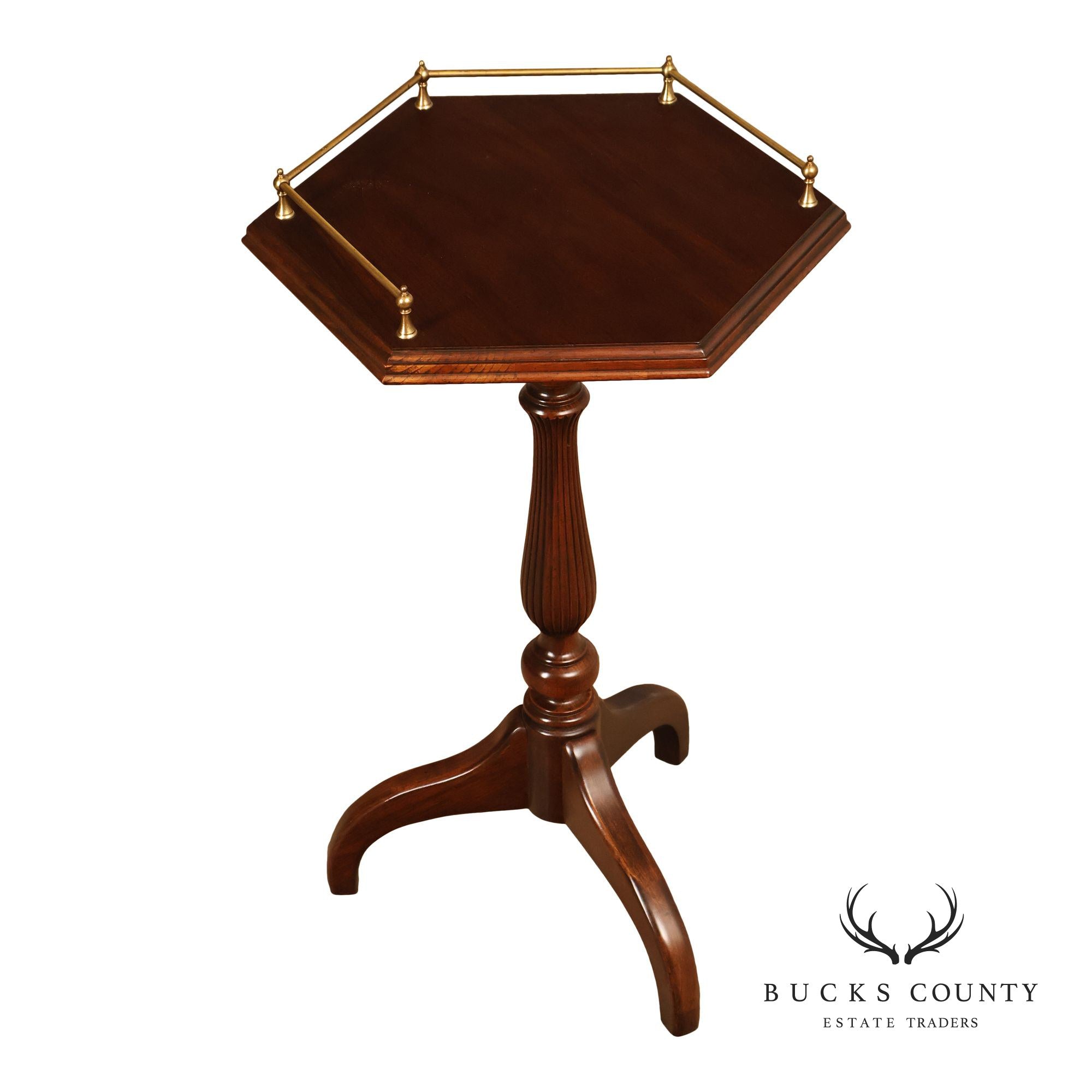 Ethan Allen Georgian Court Cherry Hexagon Side Table
