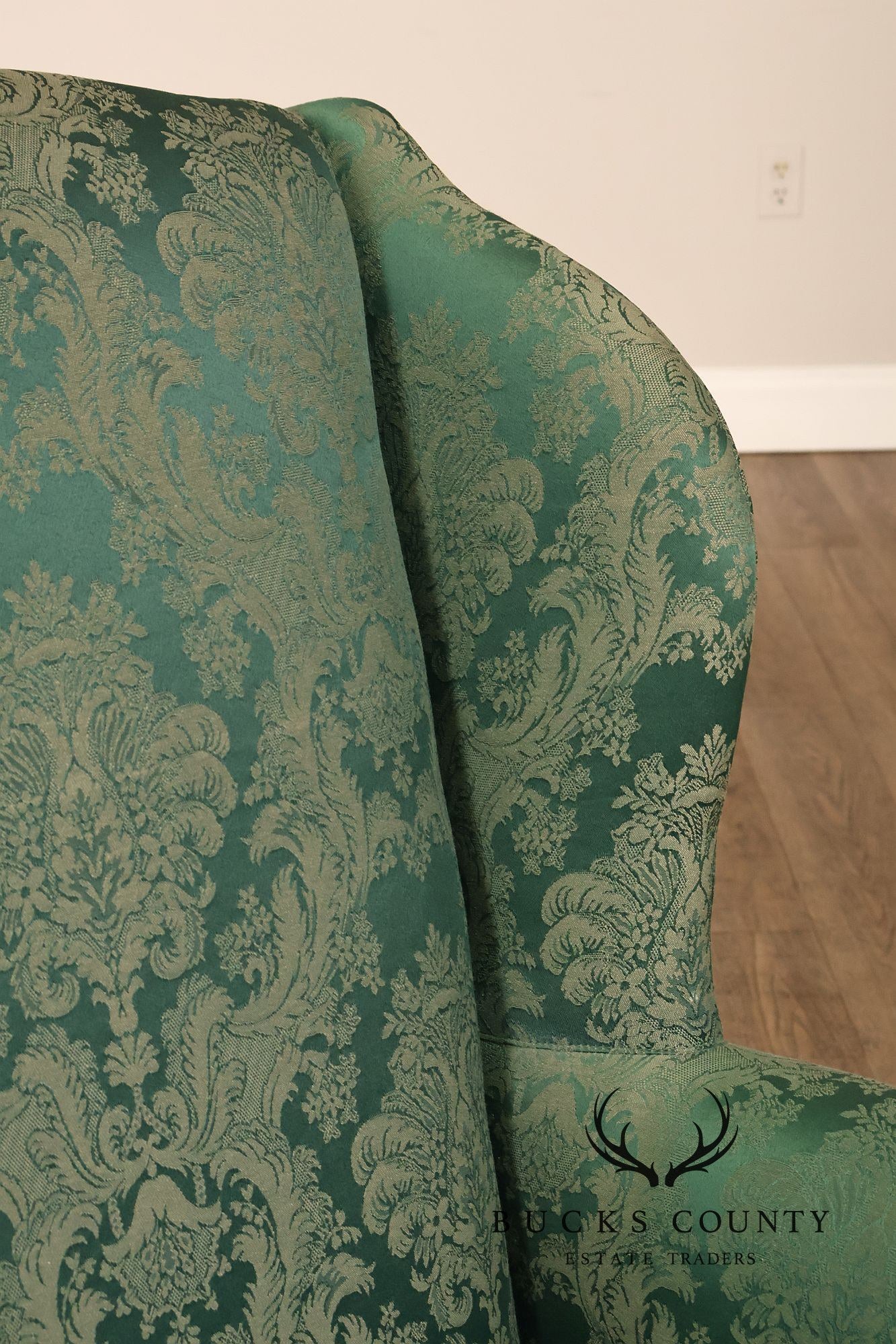 Highland House Queen Anne Style Pair Of Wingback Chairs